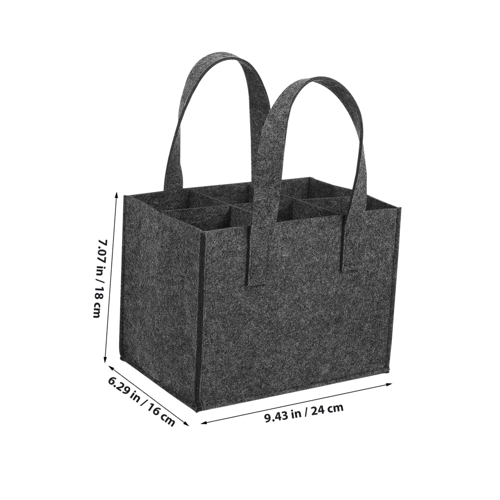 ORFOFE 4 Stück Filz Flaschentasche für Flaschen Wiederverwendbare Weinhandtasche mit Stabilen für Reisen Camping und