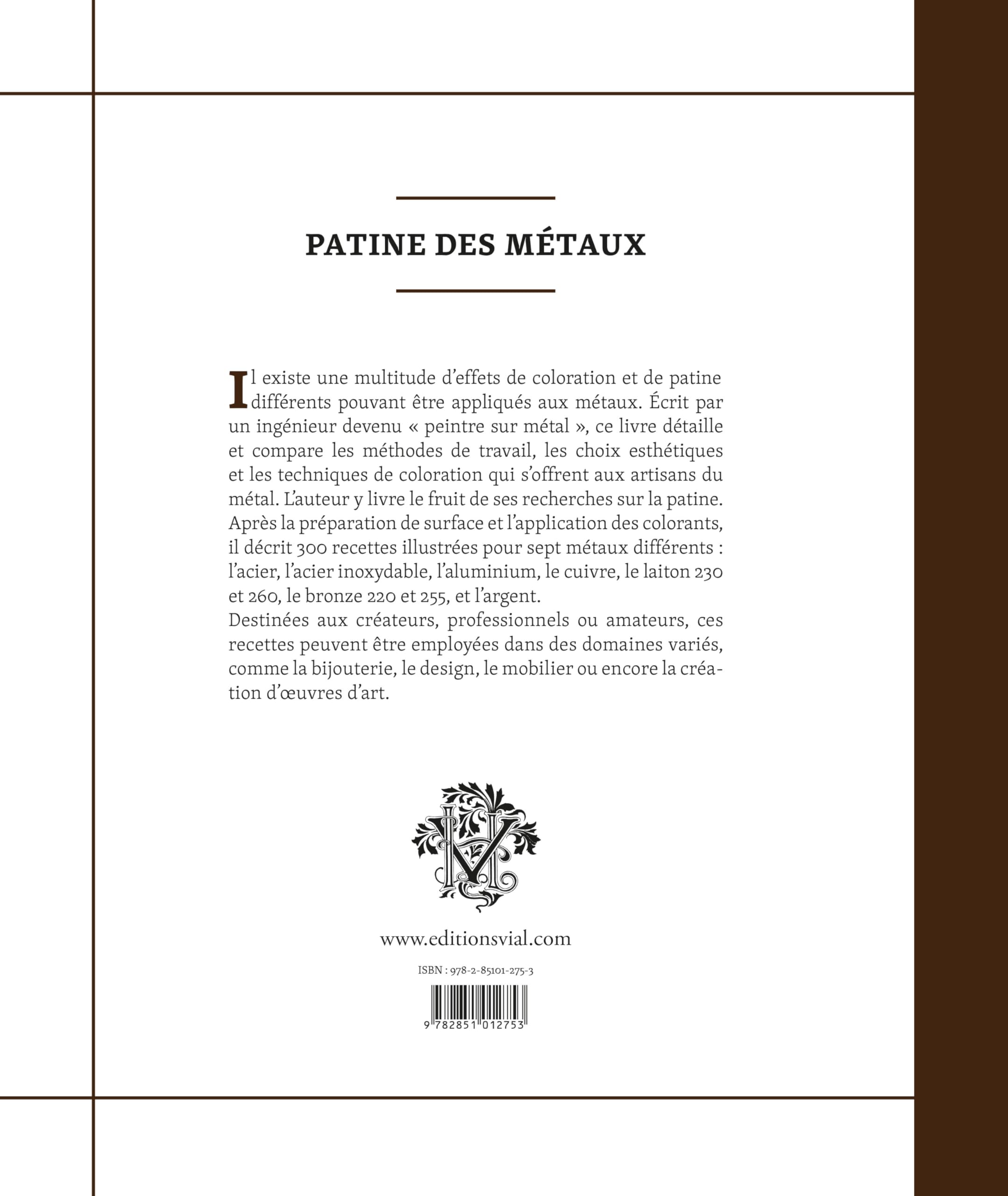 Patine des métaux : bijouterie et créations métalliques