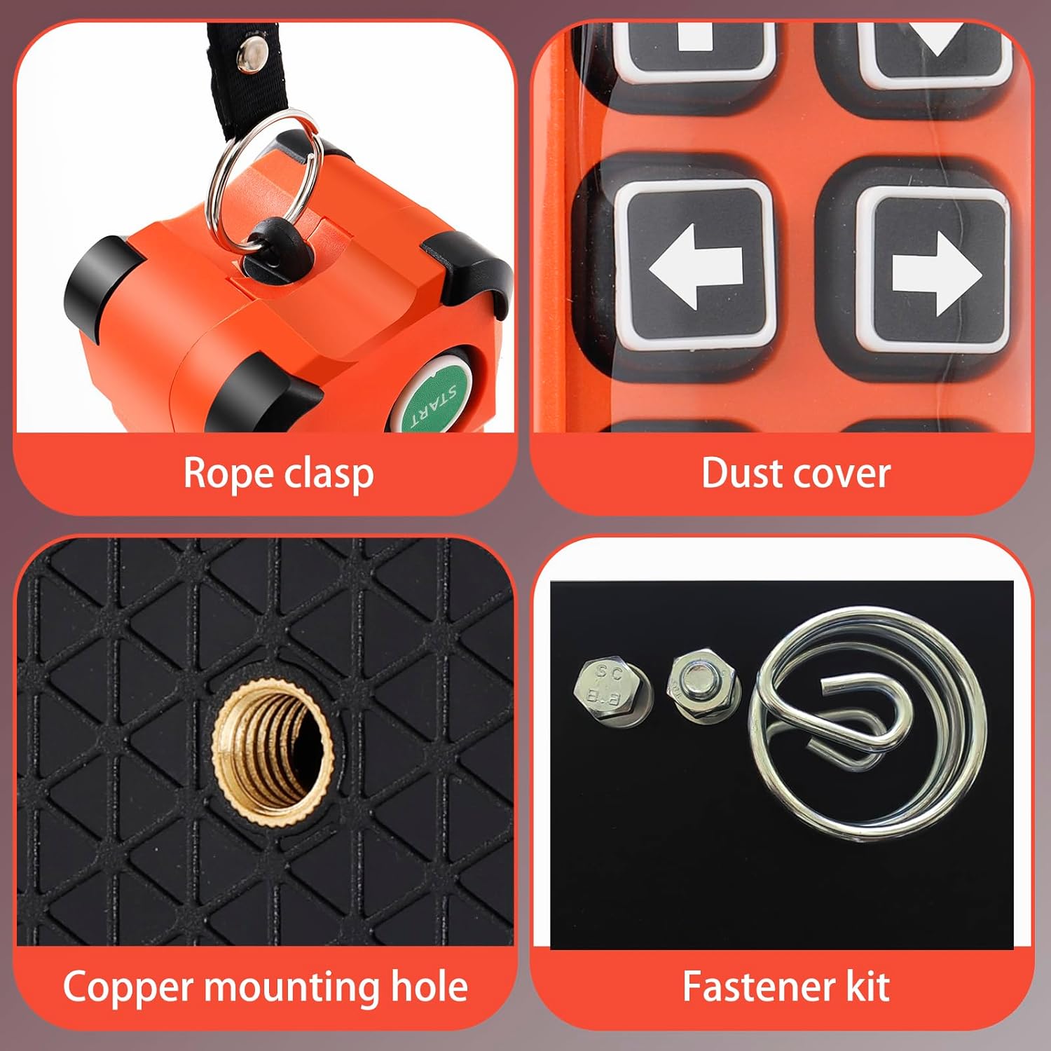 2 Transmitters and 1 Receiver 12-65V 12-Button Industrial Wireless Crane Remote Control Radio Controller for Overhead Gantry Bridge Crane Electric Chain Hoist Winch Lift