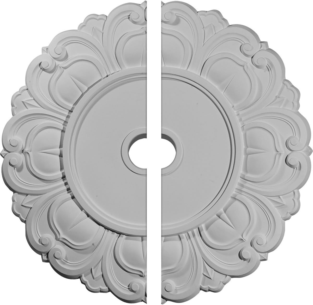Ekena Millwork CM32AN2 32 1/4"OD x 3 5/8"ID x 1 1/8"P Angel Ceiling Medallion, Fits Canopies up to 15-3/4", 2 Piece