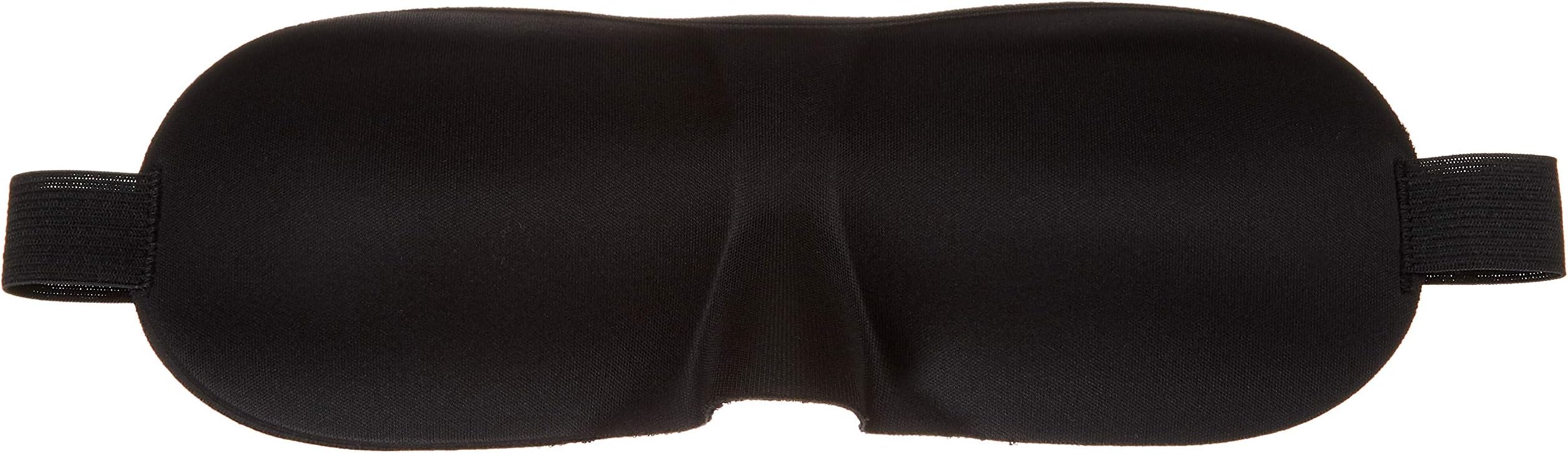 Sleep Mask Comfortable Black Lightweight 3D Contoured Sleeping Eyeshade by WearHome (TM)