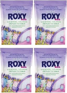 Dalan Roxy Matik Bebek Çamaşır Sabunu Tozu, %100 Bitkisel Yağlardan Üretilen, Lavanta Bahçesi Kokusu, 4'lü Set (800gr x 4)