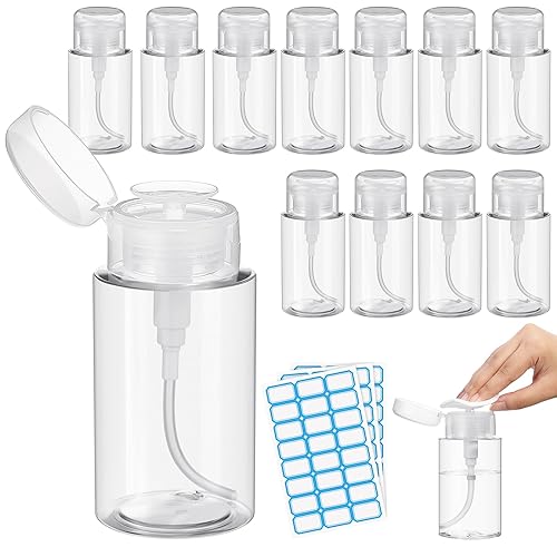 Miniatura 1 de Zhehao Dispensador de 24 unidades de bomba de empuje hacia abajo, bomba removedor de esmalte de uñas, botella vacía con cerradura, contenedor de