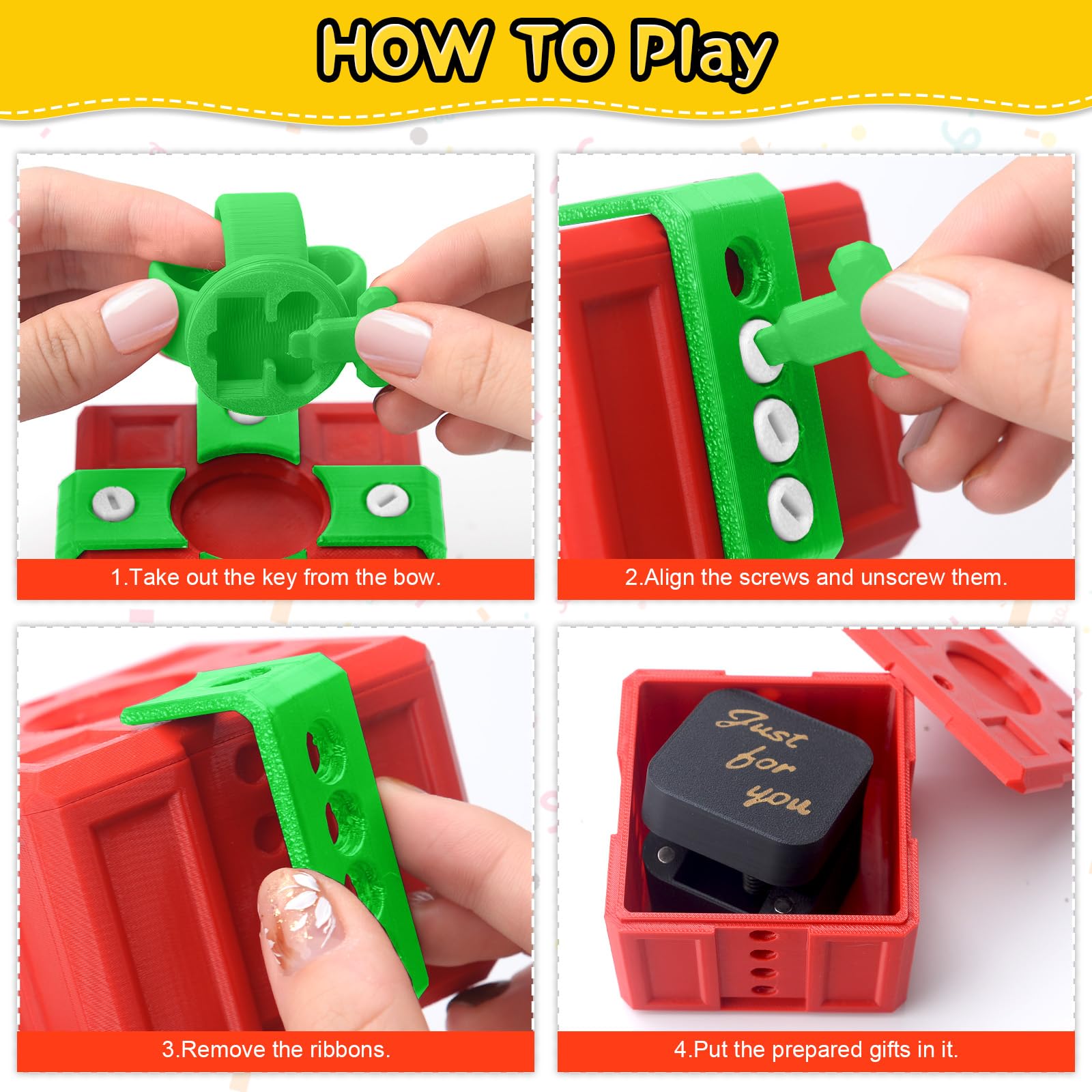 Caja De Bromas Con Tornillos 3D – Mecanismo Sorpresa Con Dedo Corazón, Ideal Para Regalos De Cumpleaños, Navidad Y Halloween