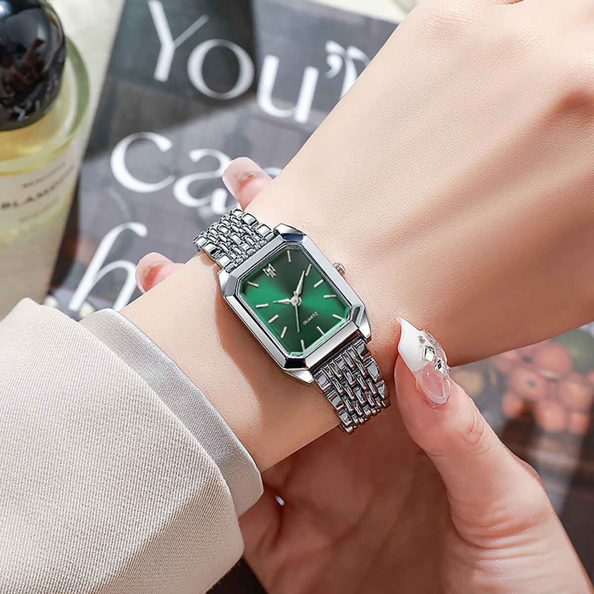 BESTKANG Watches for Women Wrist Watches Steel Strap Womens Watch Casual Fashion Simple Square Quartz Wristwatch - Image 2