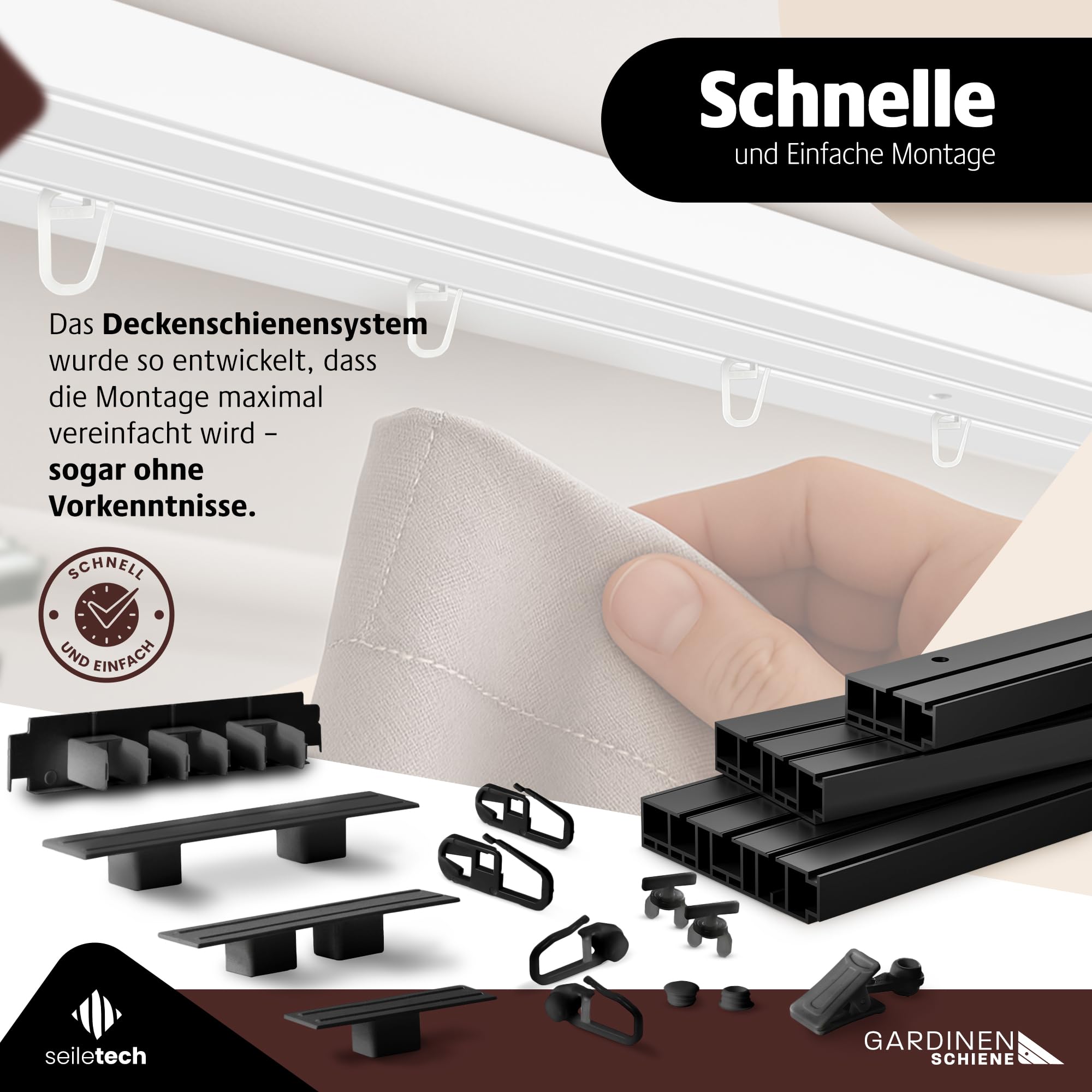 Gordijnrails en ronde boog set | 270cm | PVC | 3-loops | zwart | incl. bevestigingsmateriaal | 2,7m (3 x 90 cm 2 x connectoren Gordijnrails en ronde boog set | 270cm | PVC | 3-loops | zwart | incl. bevestigingsmateriaal | 2,7m (3 x 90 cm 2 x connectoren