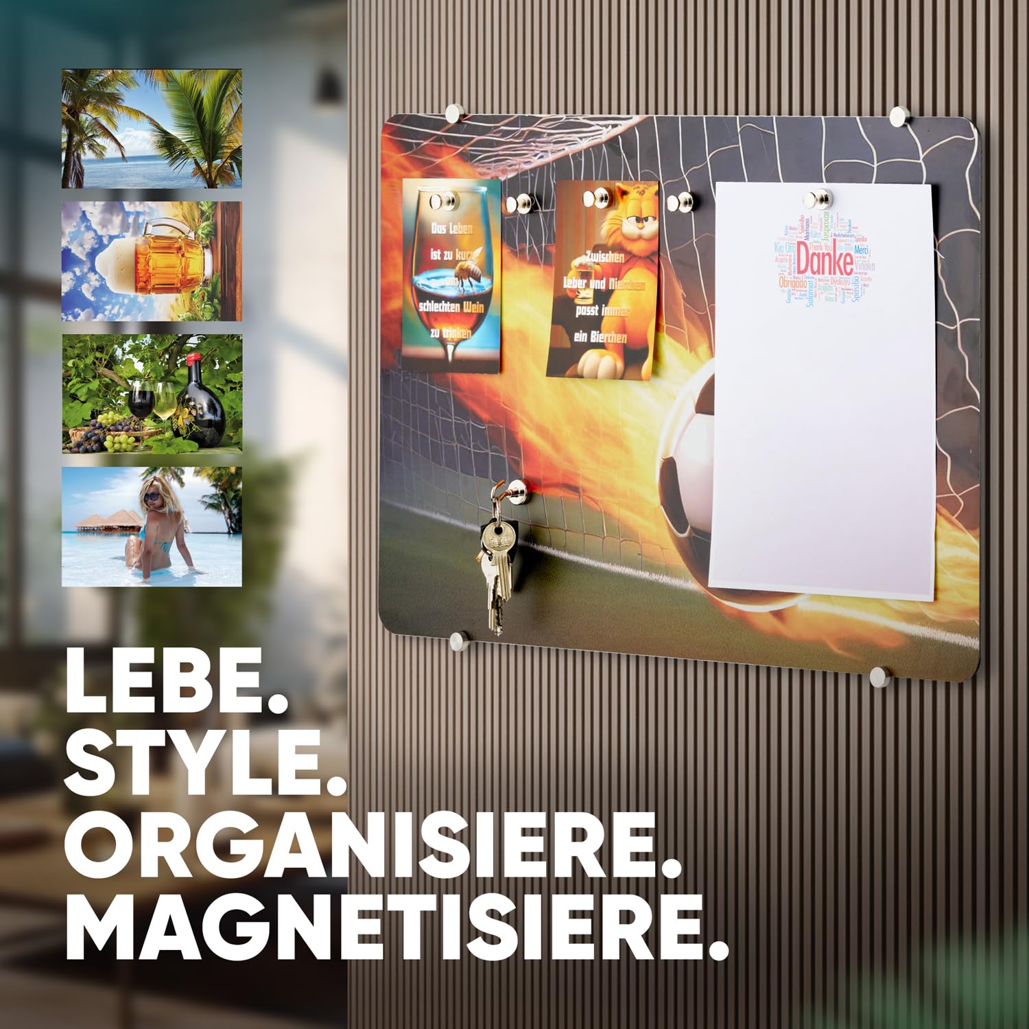 Werkstattzubehör - lustiges Geschenkset Männer - Kollegen - Papa [ Magnettafel Halterung Magnete Zubehör] perfekt & sinnvoll für Werkstatt, Garage und Partykeller - Gifts Men (Rusty)