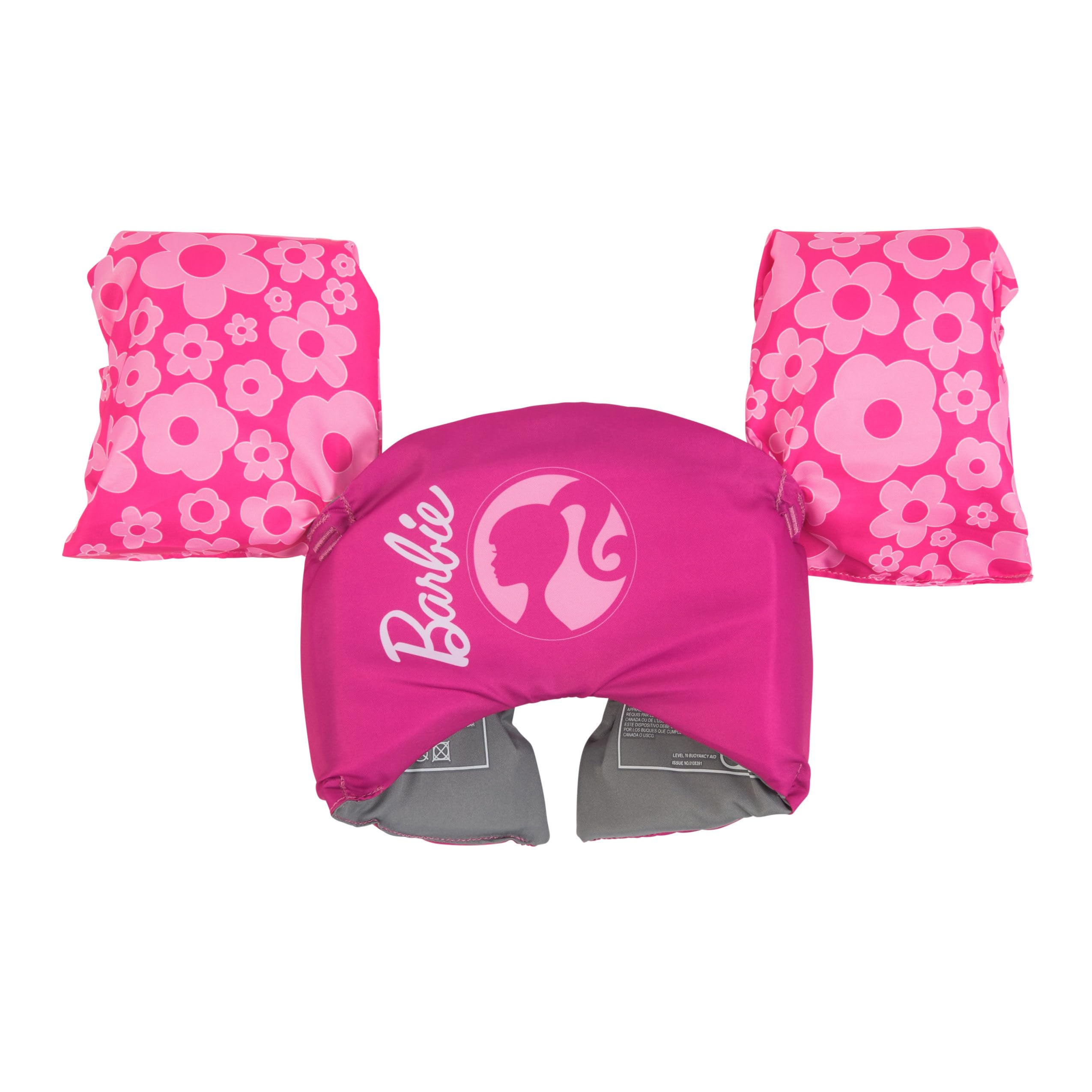SwimWays Barbie Swim Trainer Vest with Arm Floaties for Kids