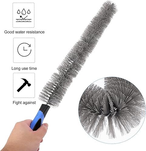 Miniatura 2 de OSALADI Limpiador de secadora, cepillo de ventilación flexible, cepillo de pelusa para aire acondicionado universal, cepillo de limpieza de polvo