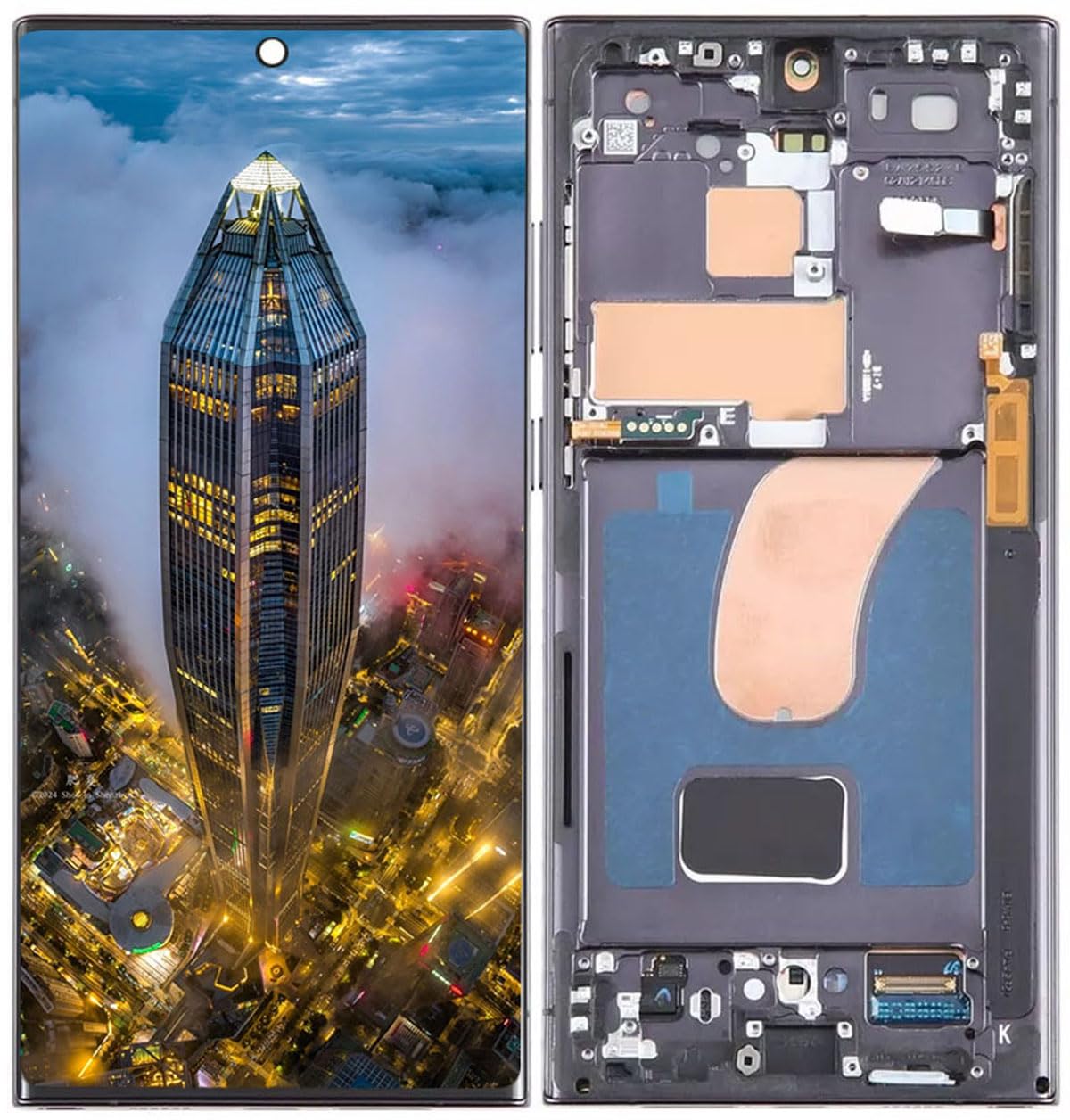 (Brak odcisków palców) Zespół wyświetlacza LCD do Samsung Galaxy S23 Ultra SM-S918B/DS, S918U, S918U1, S918W, S918N, S9180, S918E zestaw do wymiany ekranu (czarny)