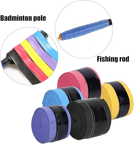 Miniatura 5 de EVTSCAN 60pcs PU resistente antideslizante SweatbandsTape equipo deportivo para cañas de pesca bádminton raqueta de tenis