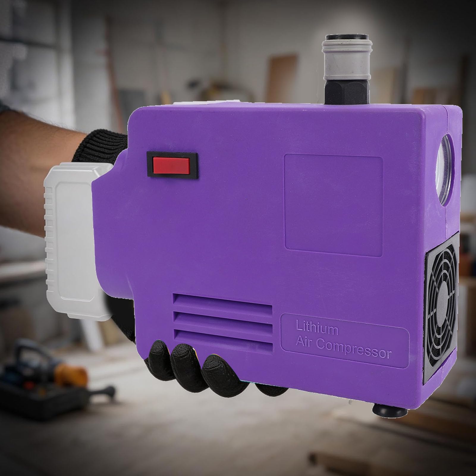 Luocute Compresor de Aire Inalámbrico 175PSI para Batería 18V