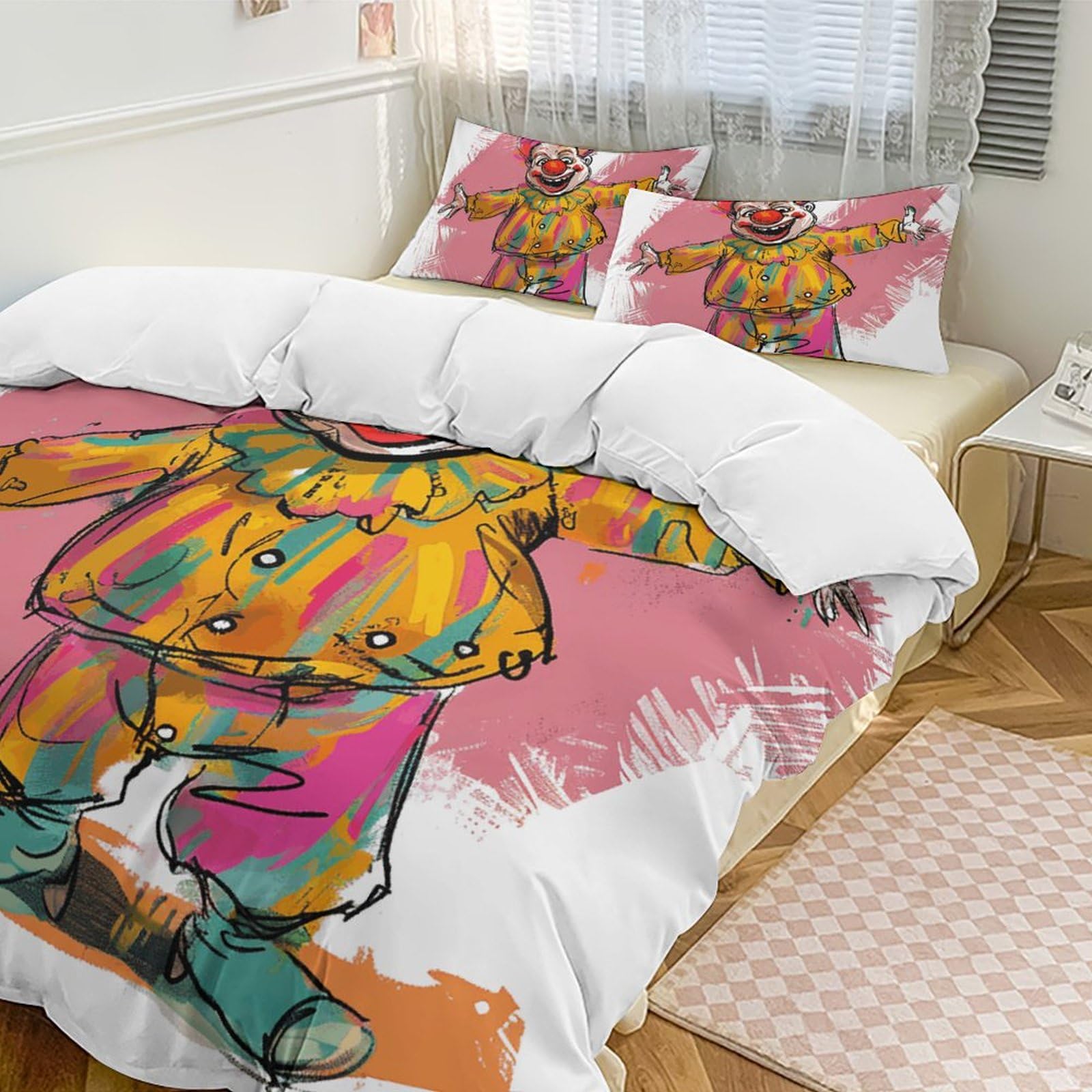 Parure de lit douce et légère pour literie king size anti froissement