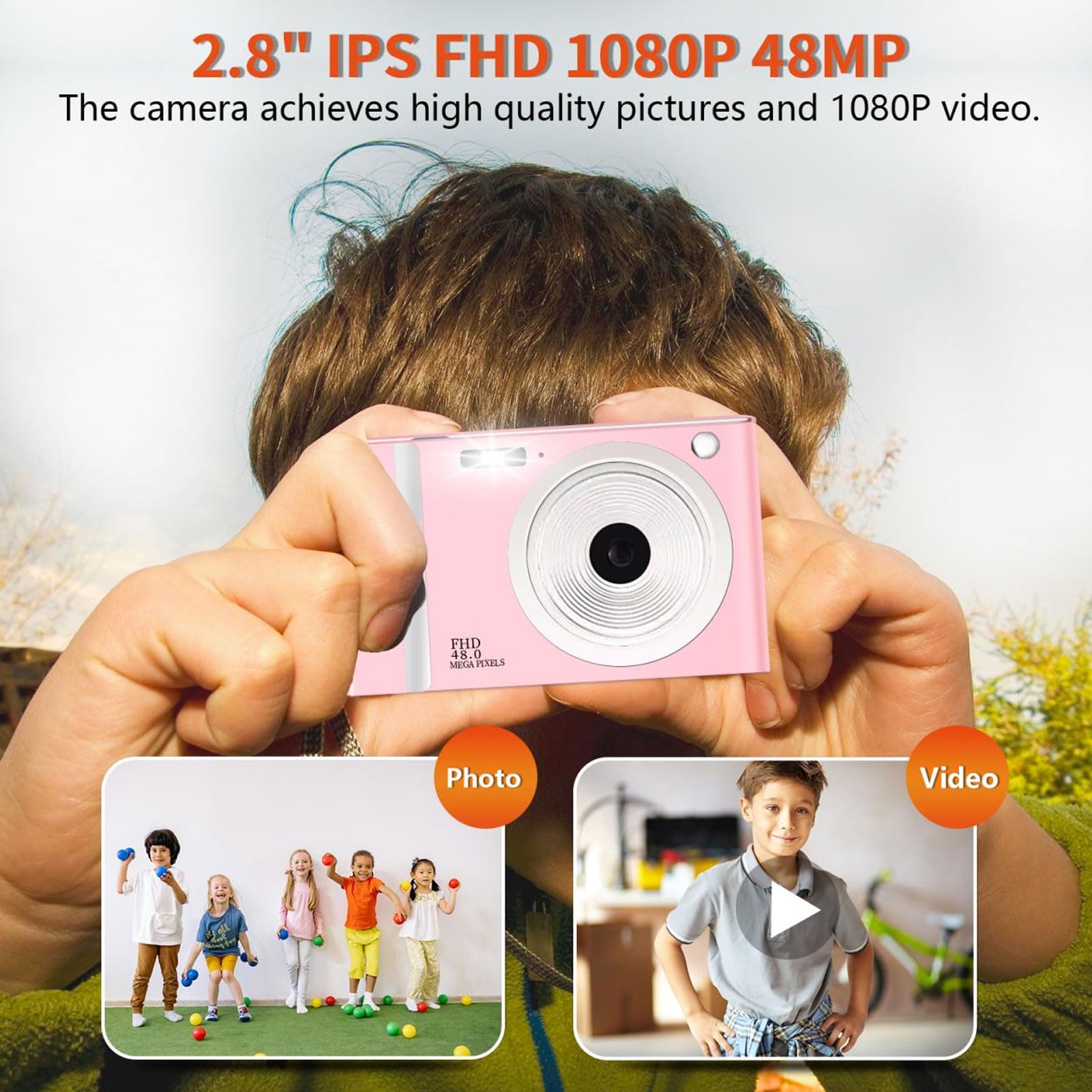 Amazon.co.jp: 1080P デジタルカメラ、オートフォーカス 48MP ポイント