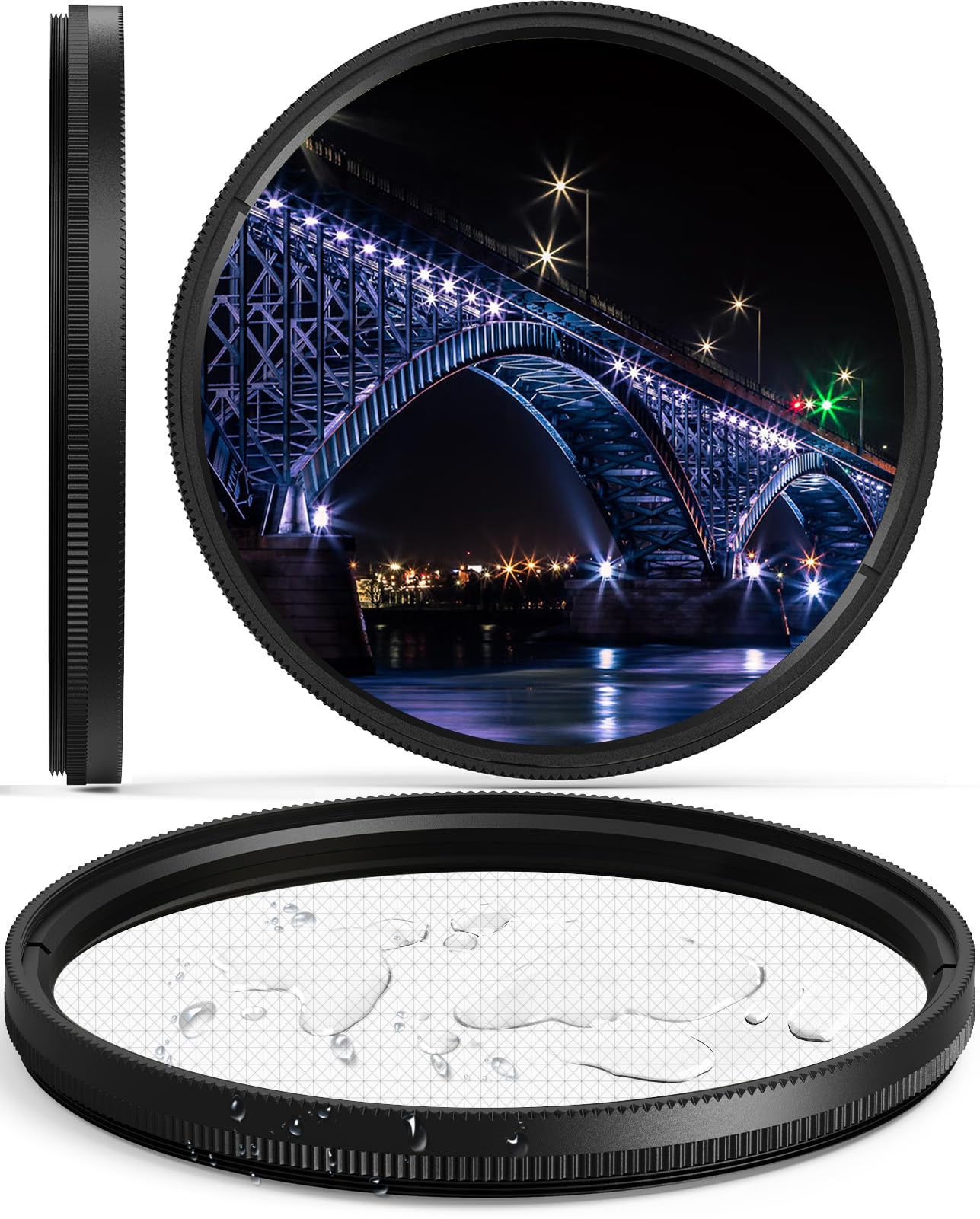 Heysliy 8 Points Star Filter 49 MM - Multi-coated Variable Twinkle/Starburst/Sparkling Photography Effect Filters - Full Compability Cross-screen Slim Camera Lens Filter for Sony Nikon Canon DSLR
