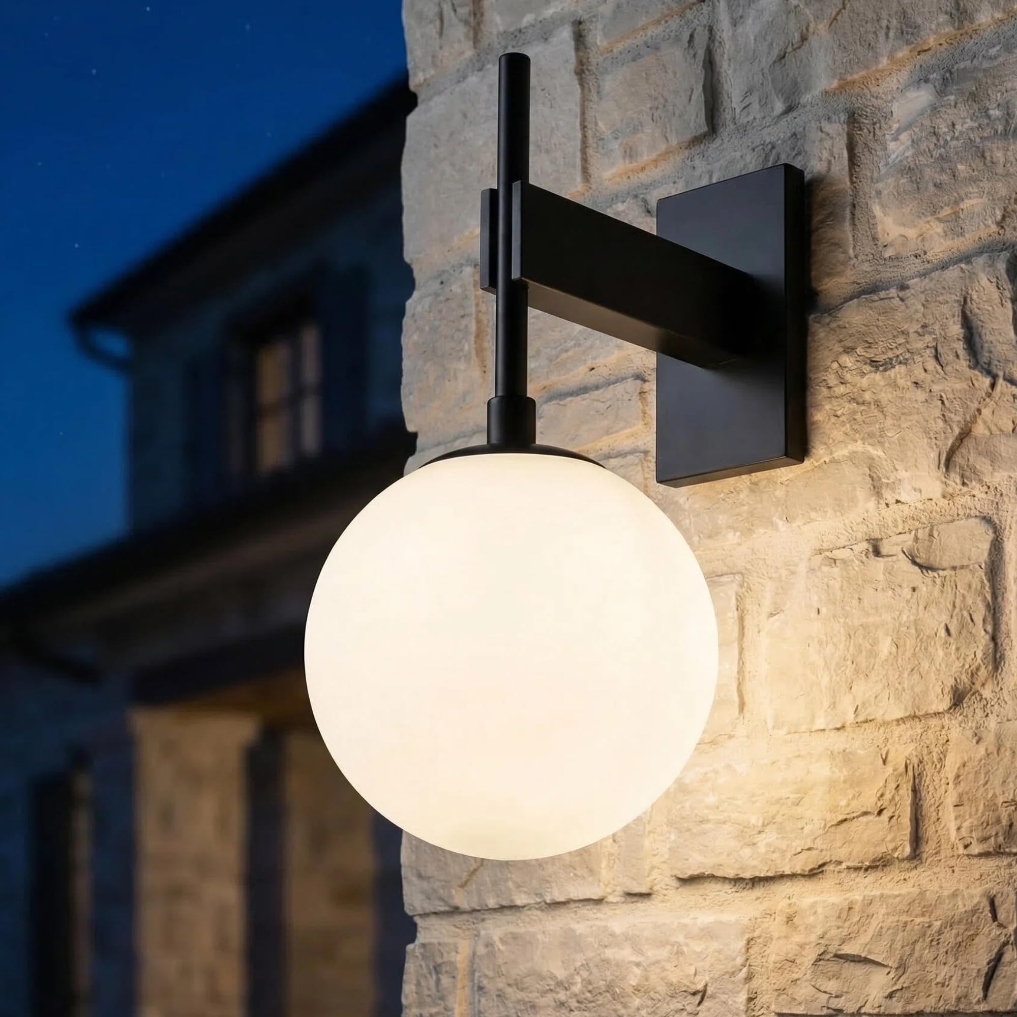 View 1 of ***missing glass***

Hyunbae Modern Globe Outdoor Wall Sconce - 18.1" Black
