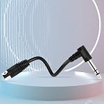 1/4 Inch to DIN 5 Pin Cable 90 Degree 6.35mm Male to MIDI 5Pin Male TRS Stereo Audio Cable for Speaker, Amplifier, Mixe, MIDI Keyboard etc (20 cm)