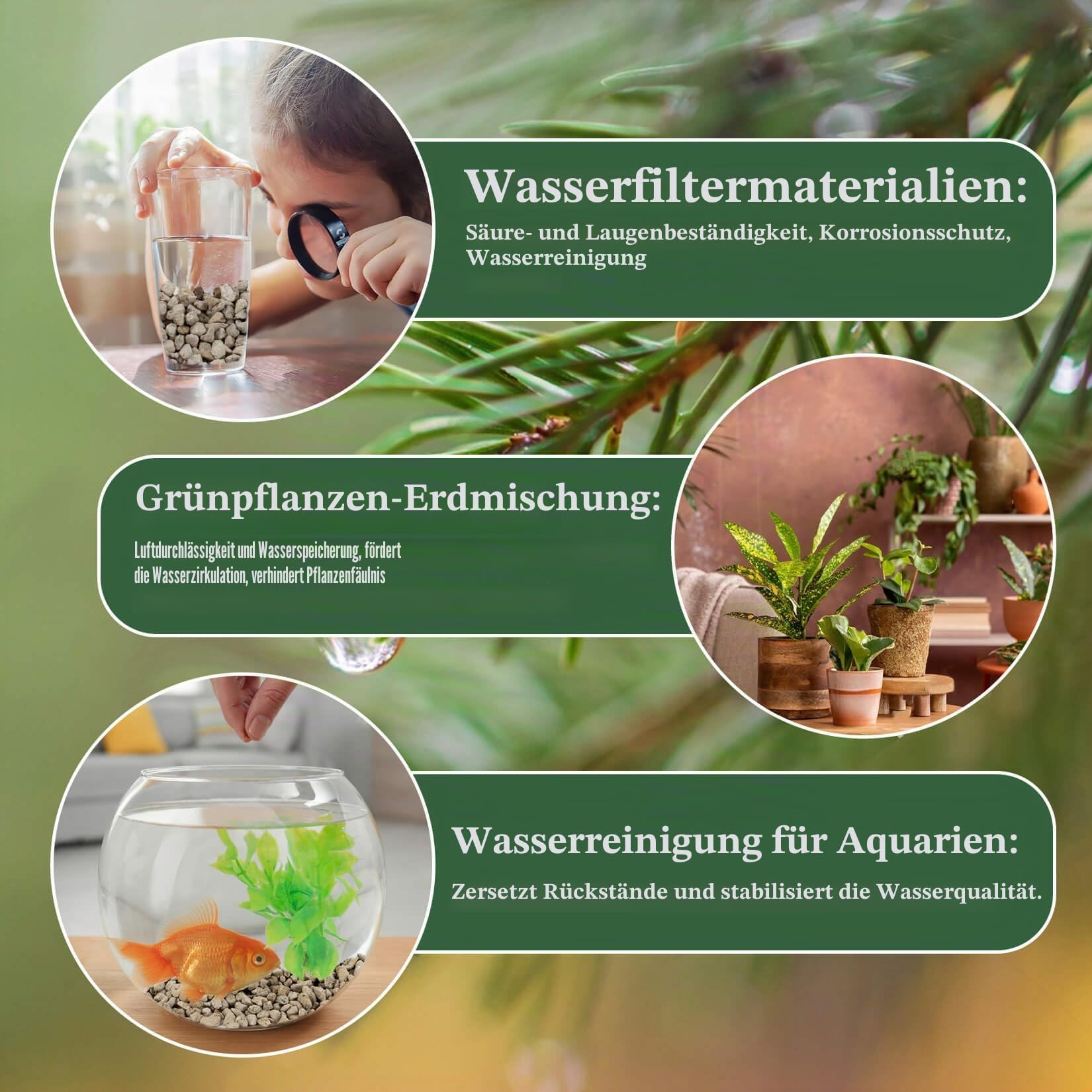 Sukh Grauer Bimsstein – Bimsstein für Pflanzen, Sukkulenten, Kakteen, Bonsai, Orchideen, Bodenverbesserungsmittel, 410 g