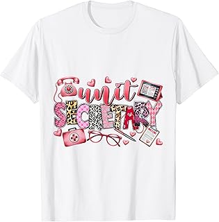 Unit Secretary Medical Admin Support Leopard Print Design T-Shirt