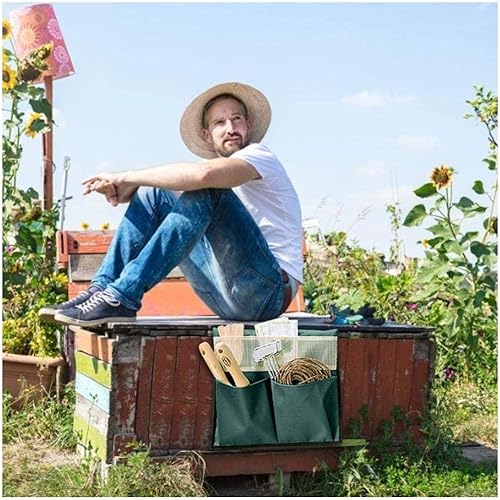 Miniatura 6 de Atyhao Bolsa de jardín, plegable portátil para jardín, banco para arrodillarse, herramientas de jardinería, taburete de almacenamiento, bolsa de