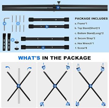 Height Adjustable Keyboard Stand With Quick Release Mechanism - Double X Foldable Heavy Duty Instrument Stand With Locking Straps for 54-61-88 Key Electronic Pianos