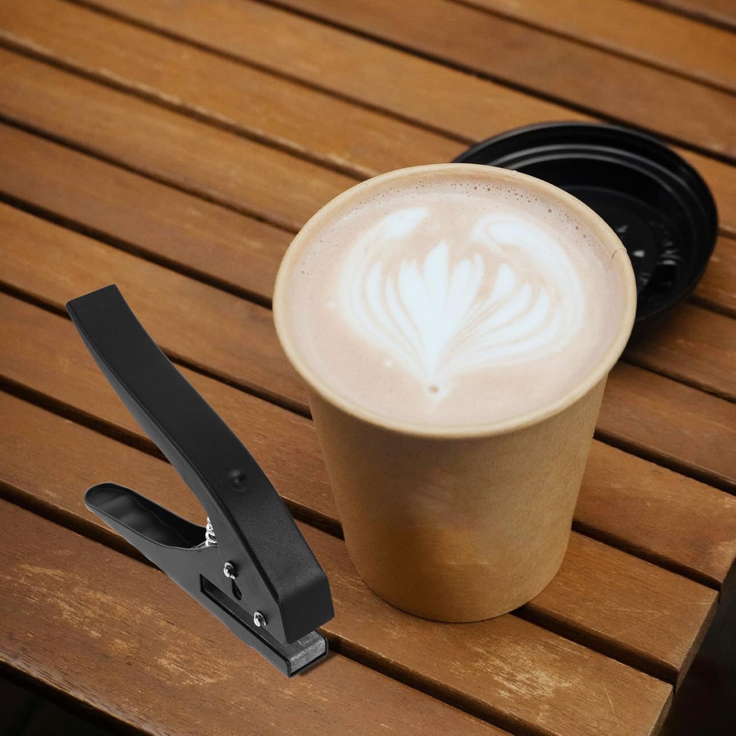 MAGICLULU Single Round Hole Puncher for PVC Cup Lids 8mm, Ventilation Hole Punch Tool for Takeout Fruit Boxes and Food Containers, Handheld Punch for Catering Use
