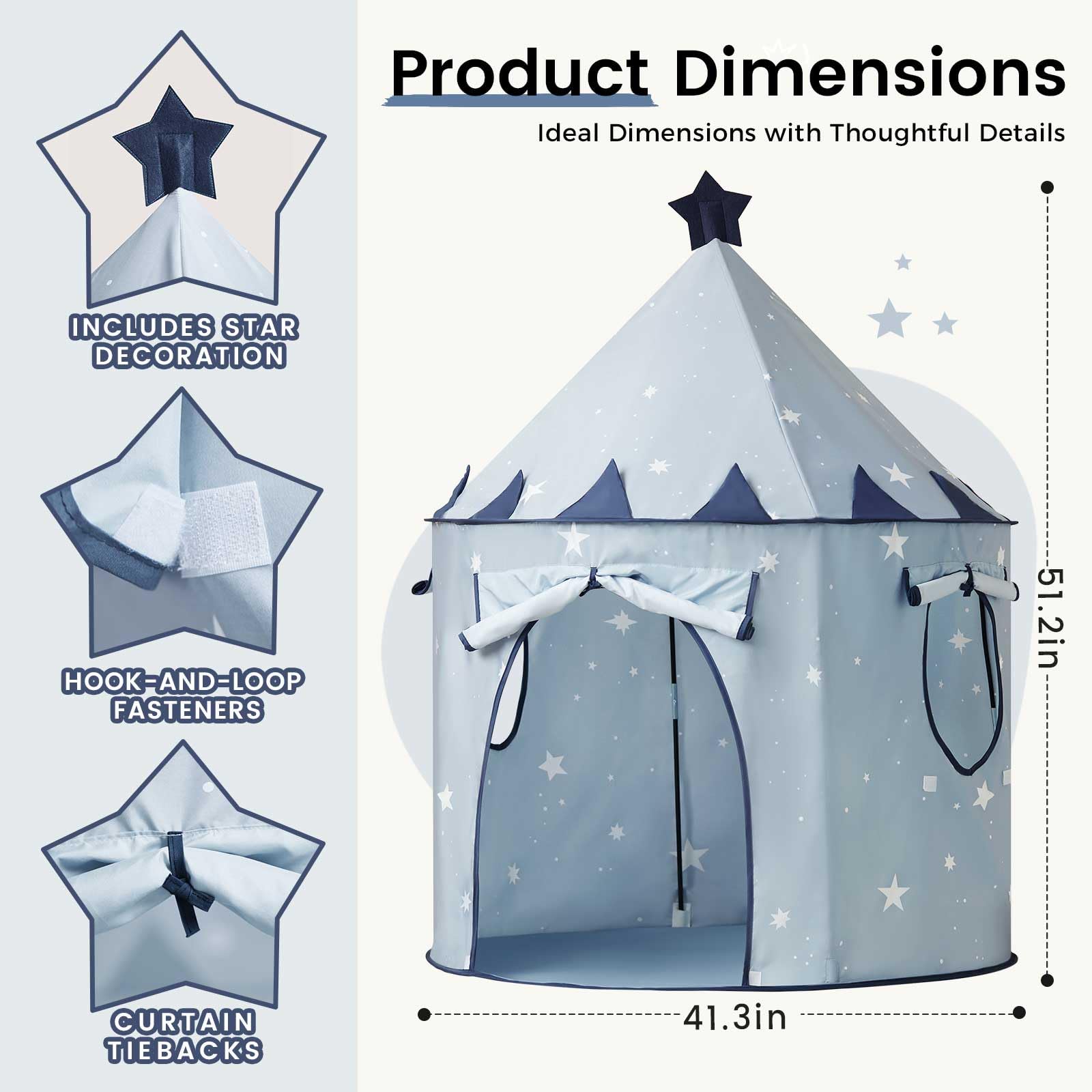 Tiny Land Kids Tent, Pop Up Kids Play Tent, Portable Toddler Tent, Cute Tents for Kid Indoor & Outdoor Use | Perfect Baby Tents for Fun & Imagination - Image 6