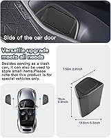Vista 9 de Ruiya Corolla Cross Door Trash Can for Toyota Corolla Cross Accessories Mini Car Trash Bin with Lid for Storage Plastic Garbage Can Compatible with