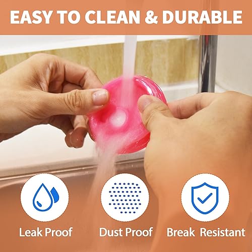 Miniatura 5 de 8 tapas acrílicas para vasos de vidrio de 16 onzas con tapas y pajitas, tapas de repuesto de vasos de vidrio de colores, a prueba de derrames, tapa