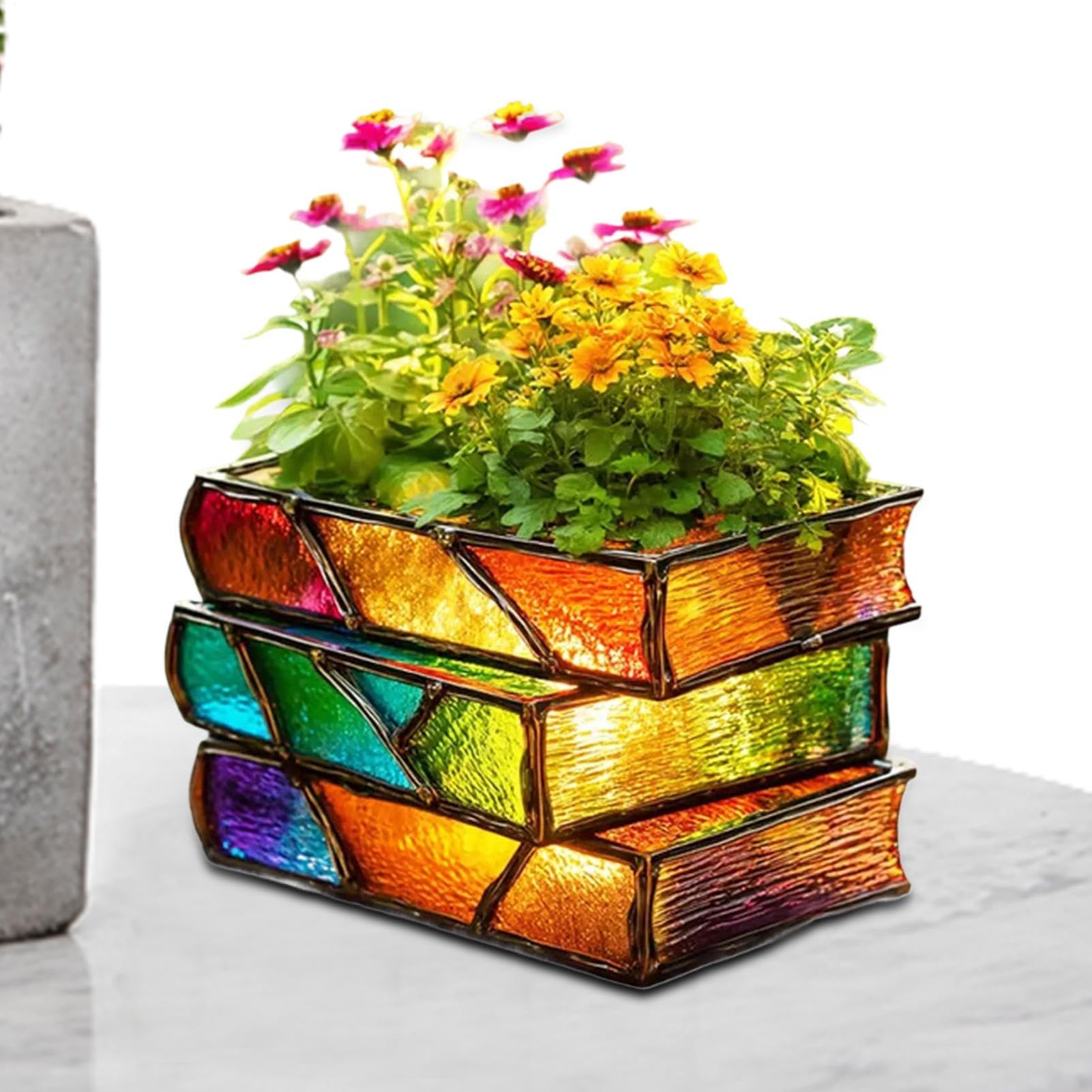 Vase en Forme de Livre coloré pour égayer vos bureaux et étagères de bibliothèque