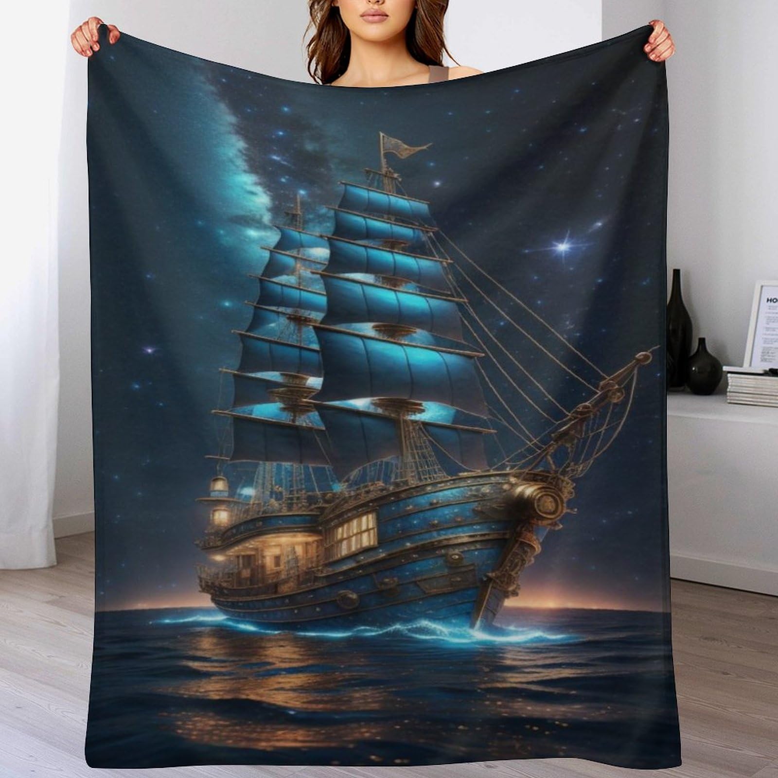 Couverture polaire voilier en flanelle : finis les frissons sur votre canapé-lit et sofa
