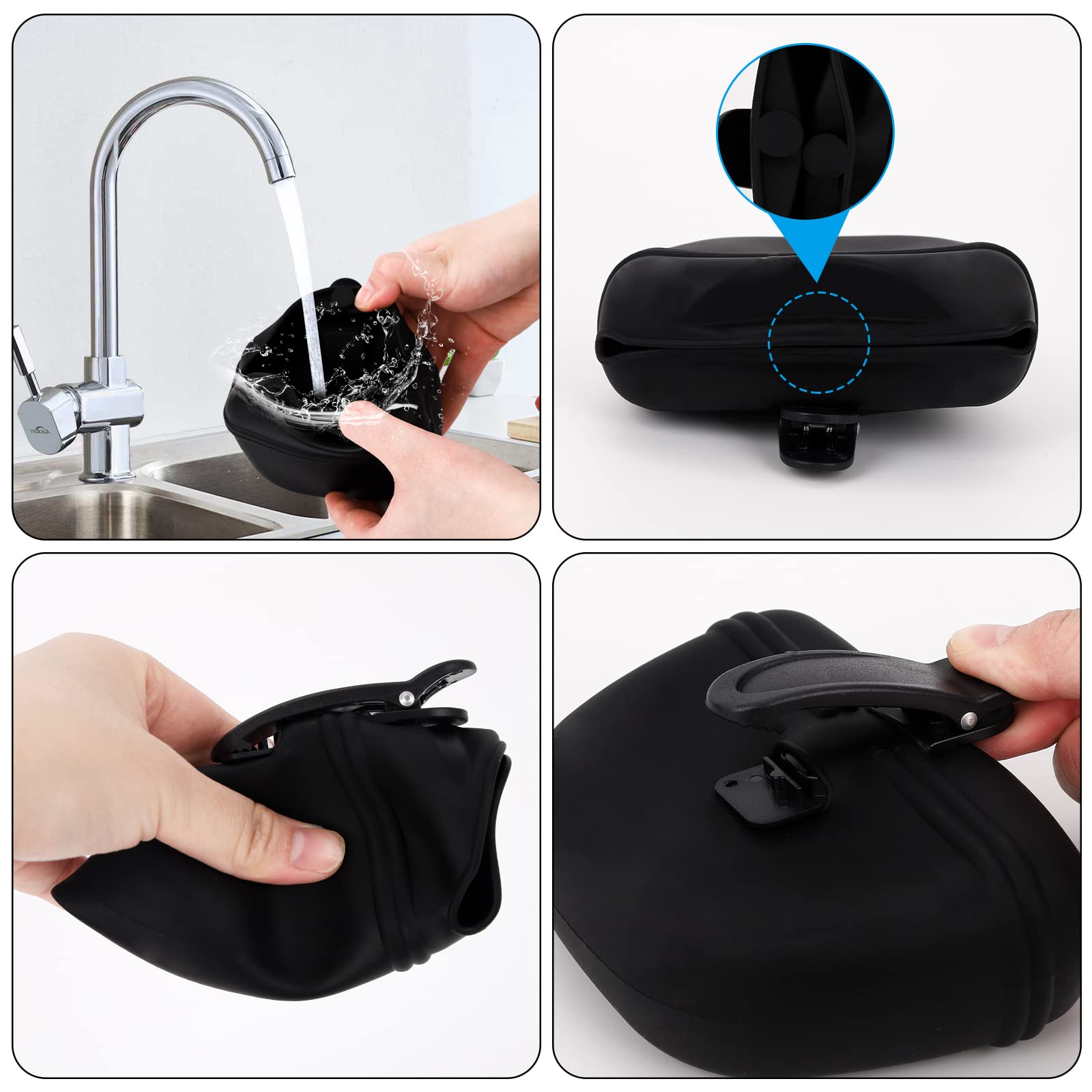 Alnicov Leckerlibeutel Für Hunde - Silikon Futterbeutel Mit Gürtelclip