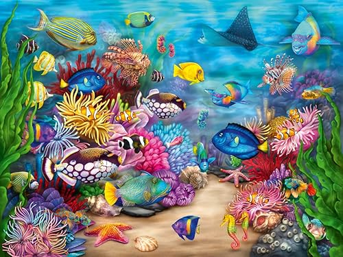 Ravensburger Tropical Reef Life - Rompecabezas de 750 piezas de gran formato para adultos, 17458, cada pieza es única, la tecnología Softclick