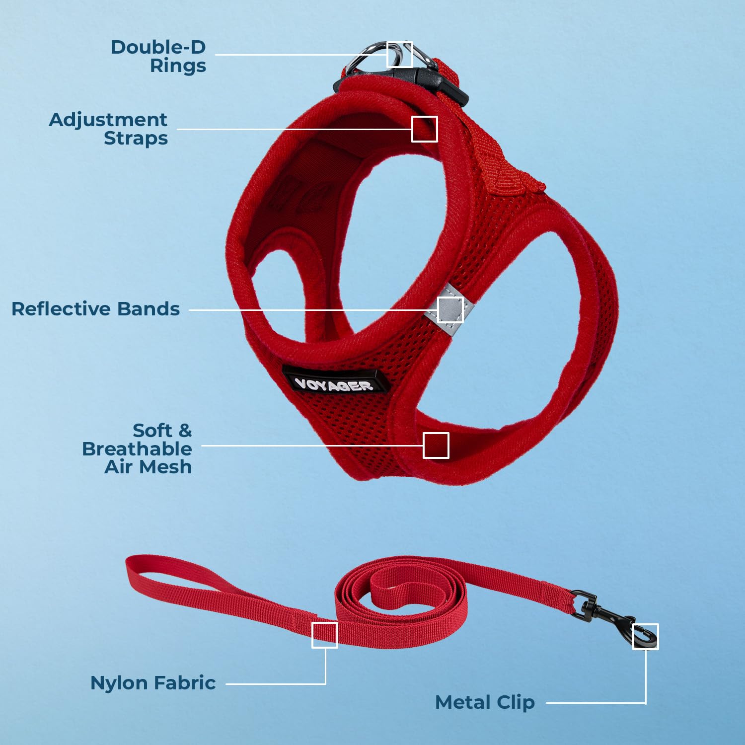 Voyager Step-in Air Cat Leash Harness Set, All Weather Mesh - Image 4