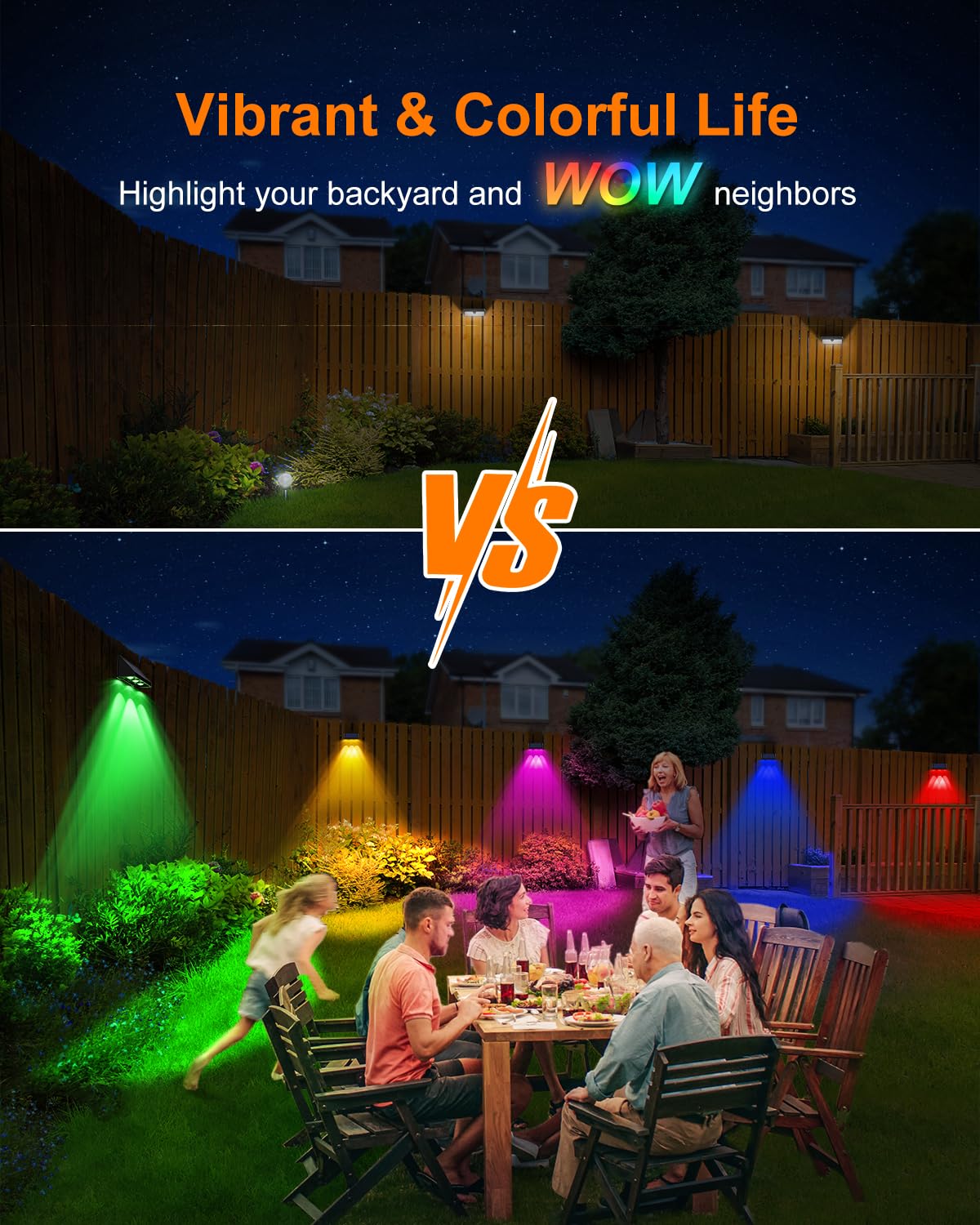 CLOUDY BAY 120V Smart LED Step Lights (6-Pack) – RGBCW Color Changing, 2700K-6500K, Hub Included, Works With Alexa & Google Home – Indoor/Outdoor Stair Lights
