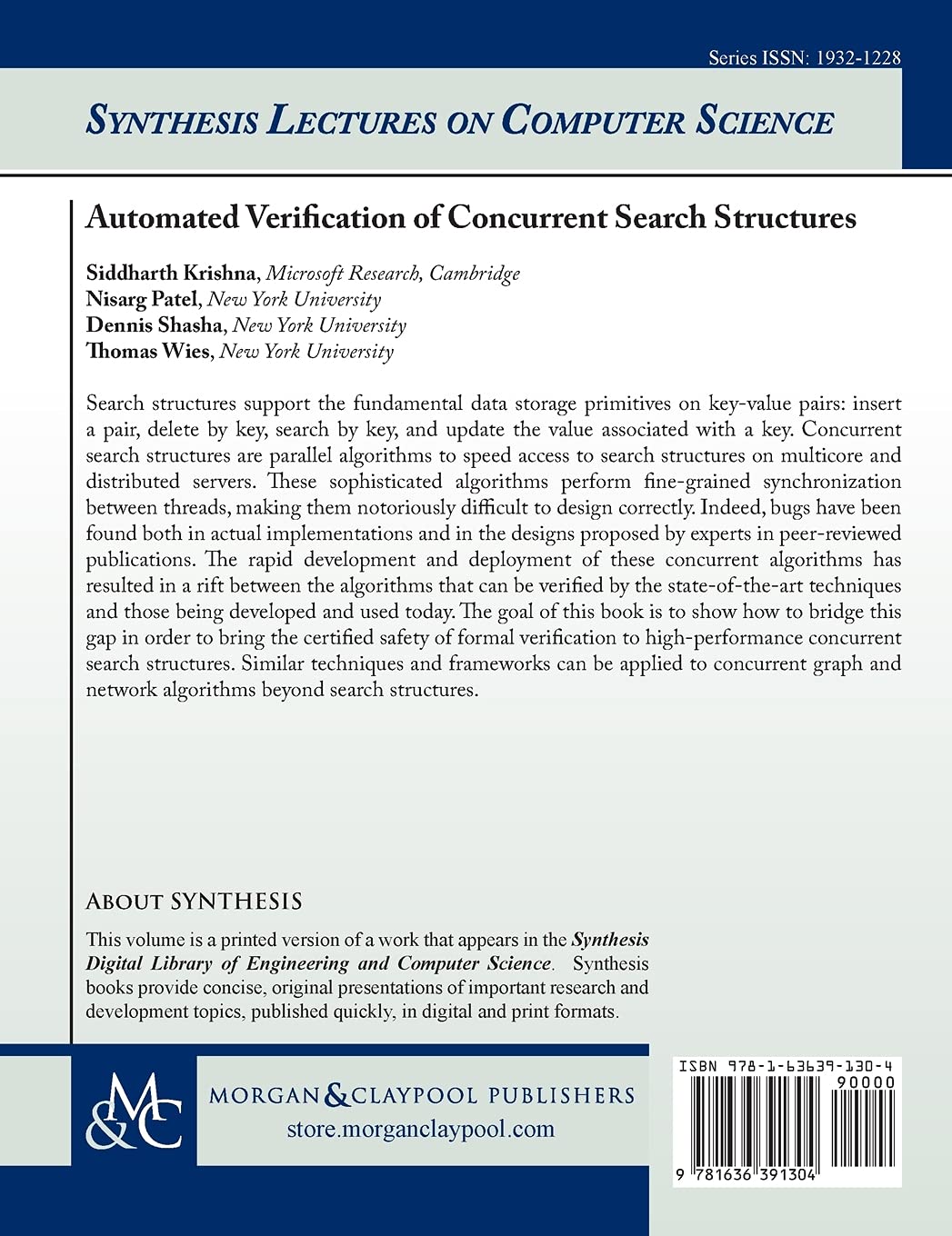 Automated Verification of Concurrent Search Structures (Synthesis Lectures on Computer Science)