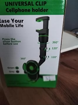360° Derece Dönebilir Ayarlanabilir Araç İçi Telefon Tutucu, Tutacağı,Tutacak,Dikiz Anasına Takılabilen Telefon Tutucu