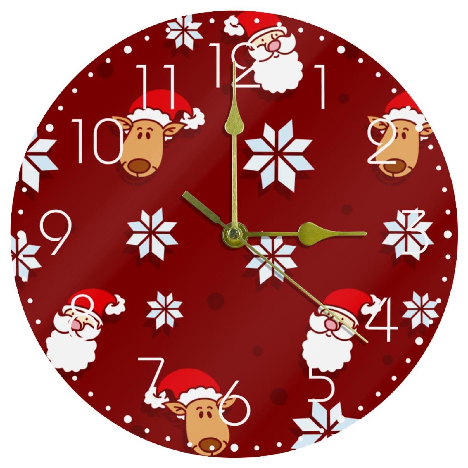 Horloge murale à piles ronde 25cm silencieuse pour la maison