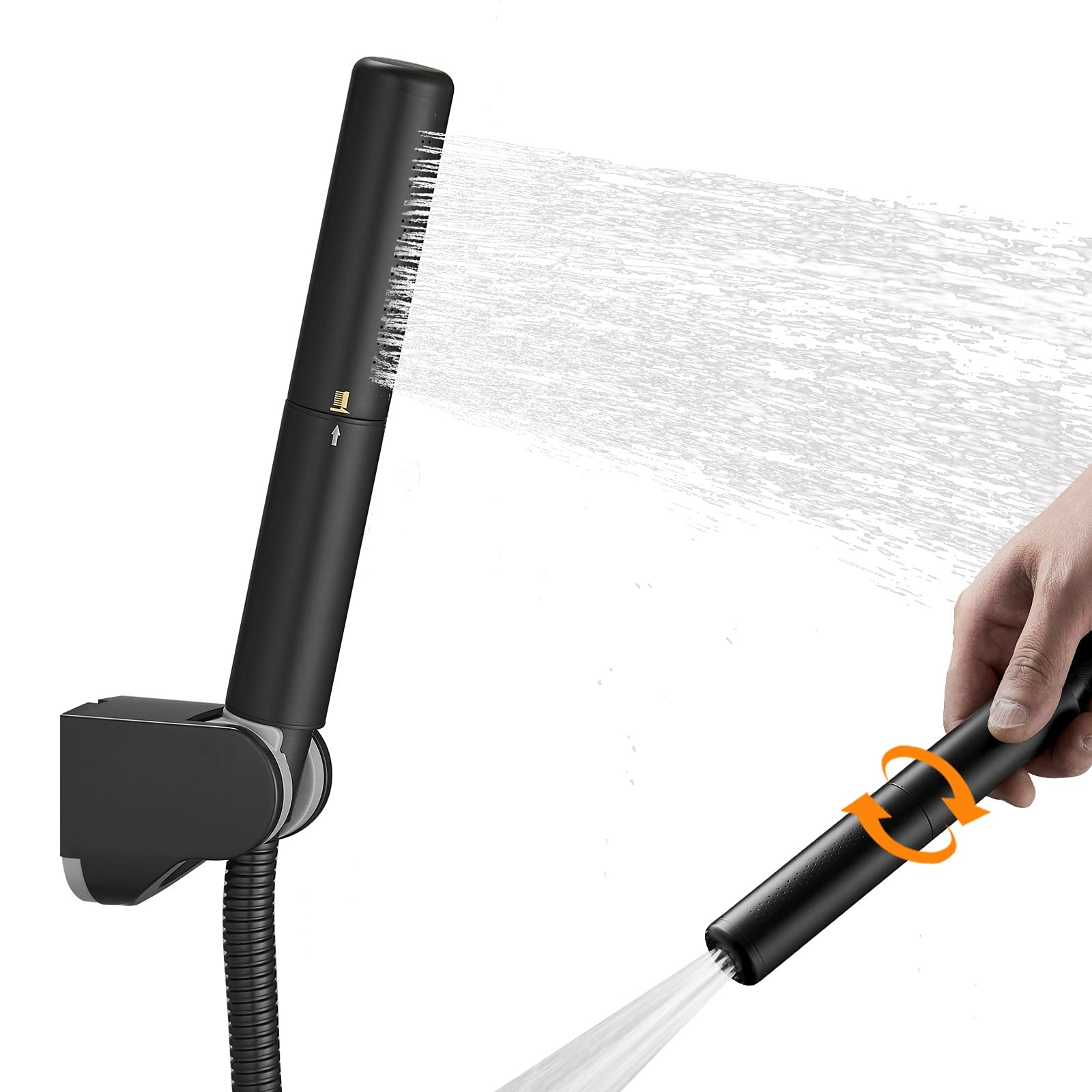 Pommeau de douche economie d’eau design moderne noir mat pour rénover votre salle de bain
