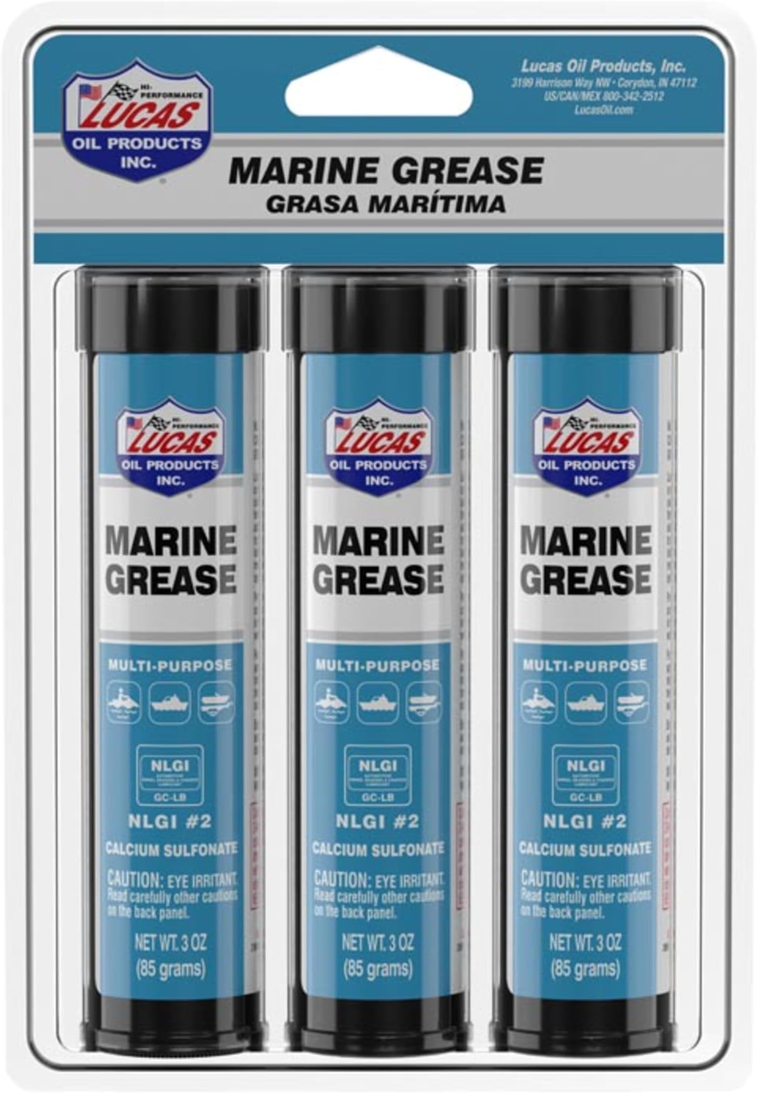 Lucas Oil 10682 マリングレード グリース 3オンス 3個パック
