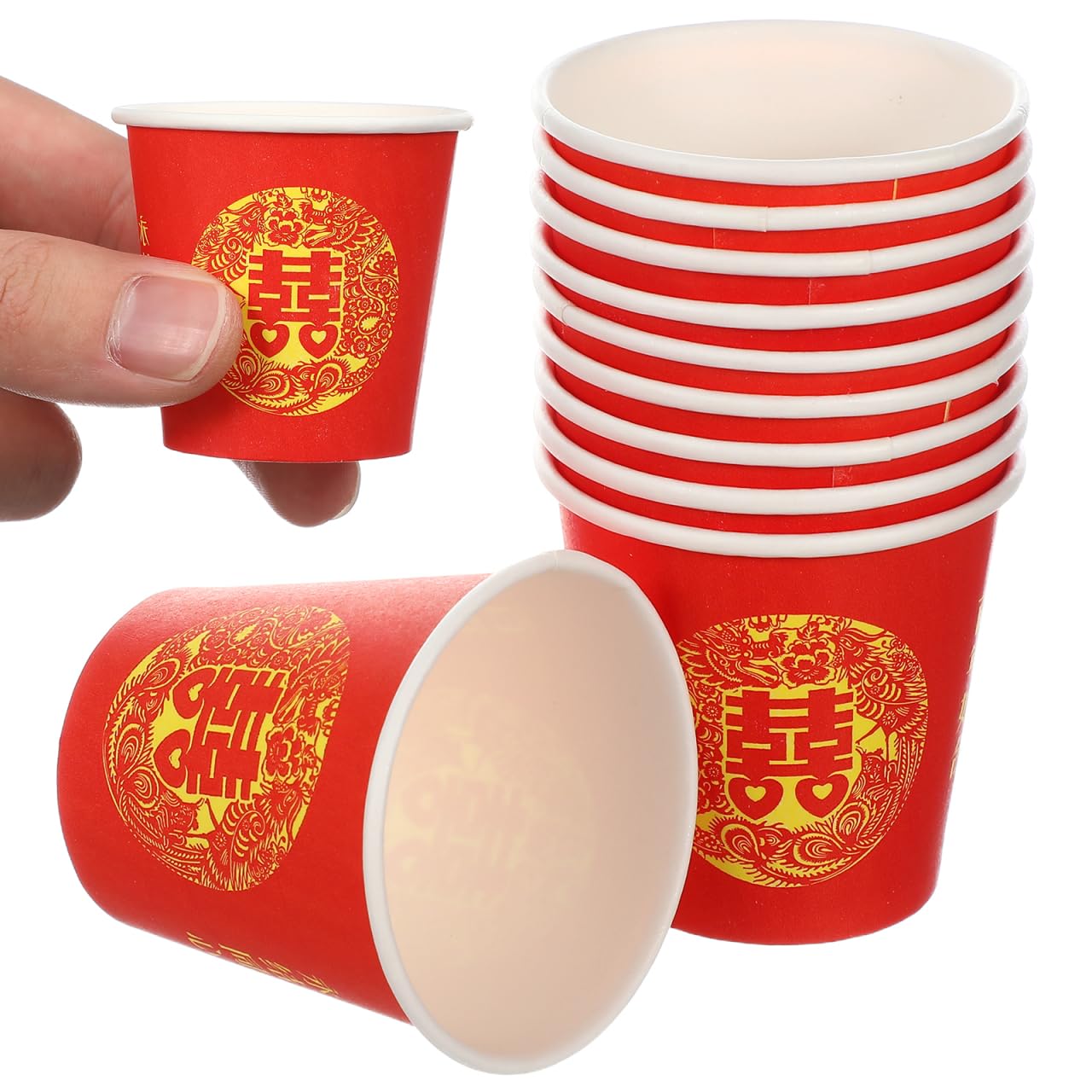 Gobelets en papier jetables Ipetboom pour banquets et jus de fruits | Lot de 100
