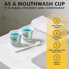 RACETOP [300 Pack] Paper Cups 3 oz, Bathroom Cups 3 oz, Disposable Bathroom Paper Cups, Small Mouthwash Cups, Ideal for Party