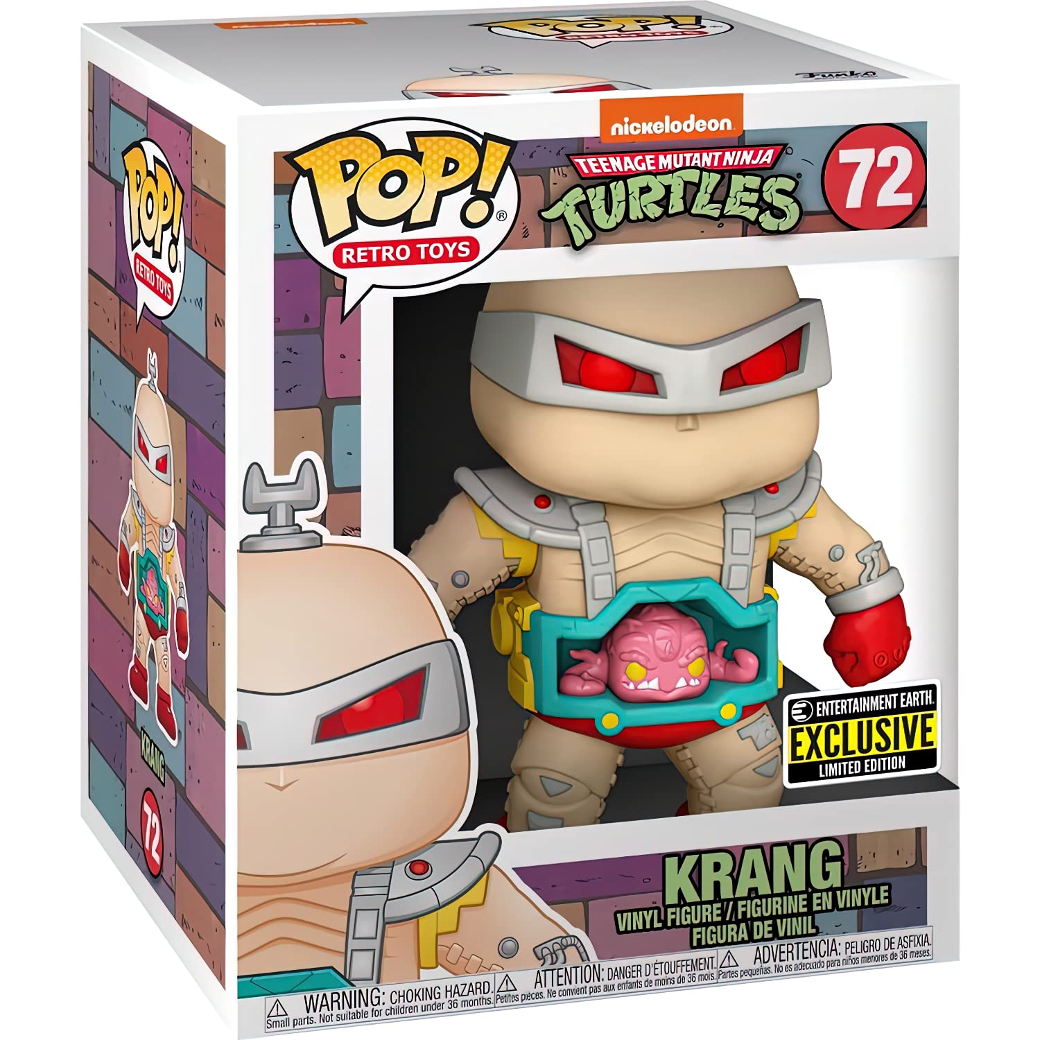 Amazon.com: Funko﻿ Krang (EE Exc): 6in Fun ko P o p ! Retro Toys