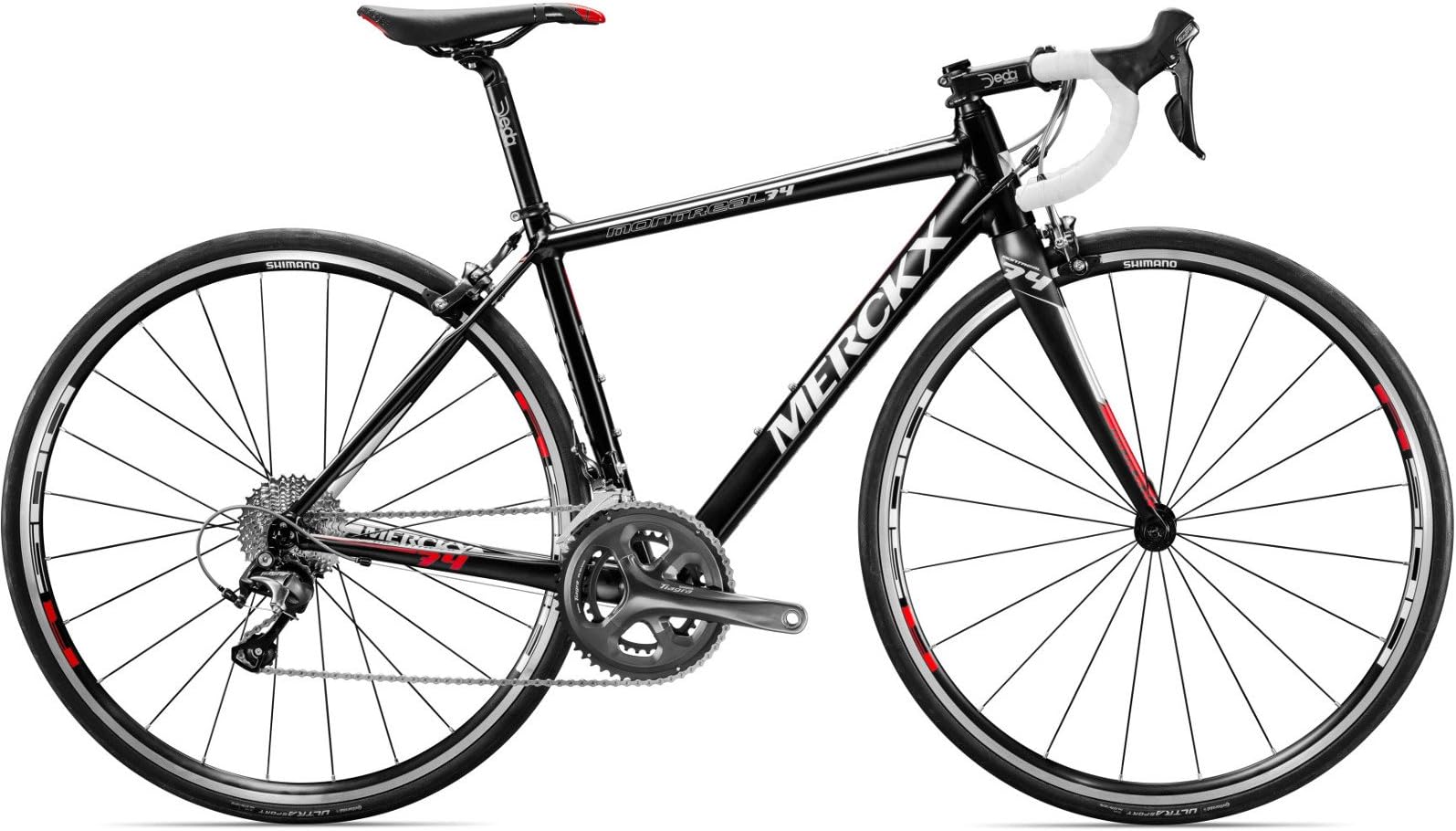 Eddy Merckx Montreal 74 2016 Womens Road Bike with Shimano Tiagra - Black/White/Red (Satin) - Small