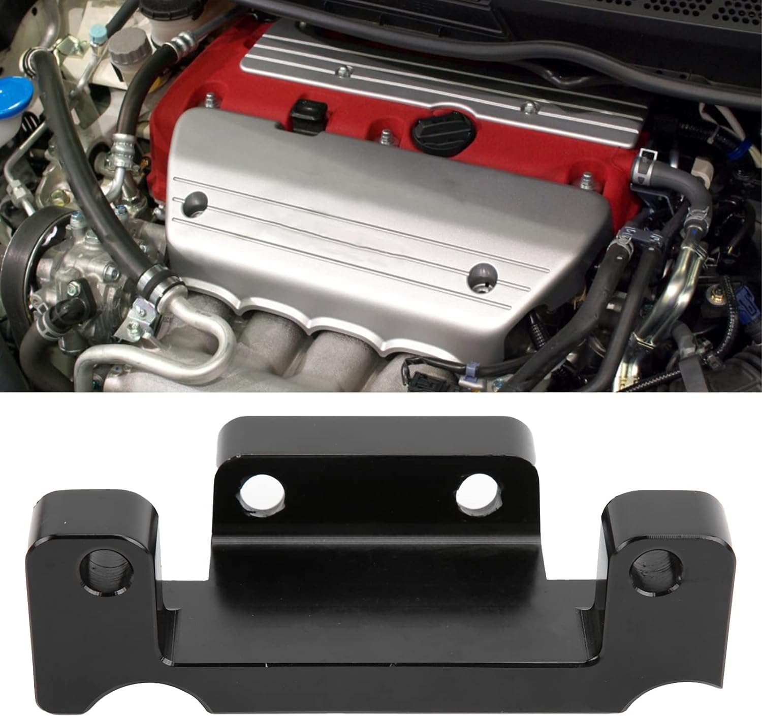 Valve Spring Compressor Kit, CNC Machined Black Metal, Fit for 000 F20/F22c, K20 K24 Motors, Engine Valve Tool with Fixed Cover, Bolts and Gaskets