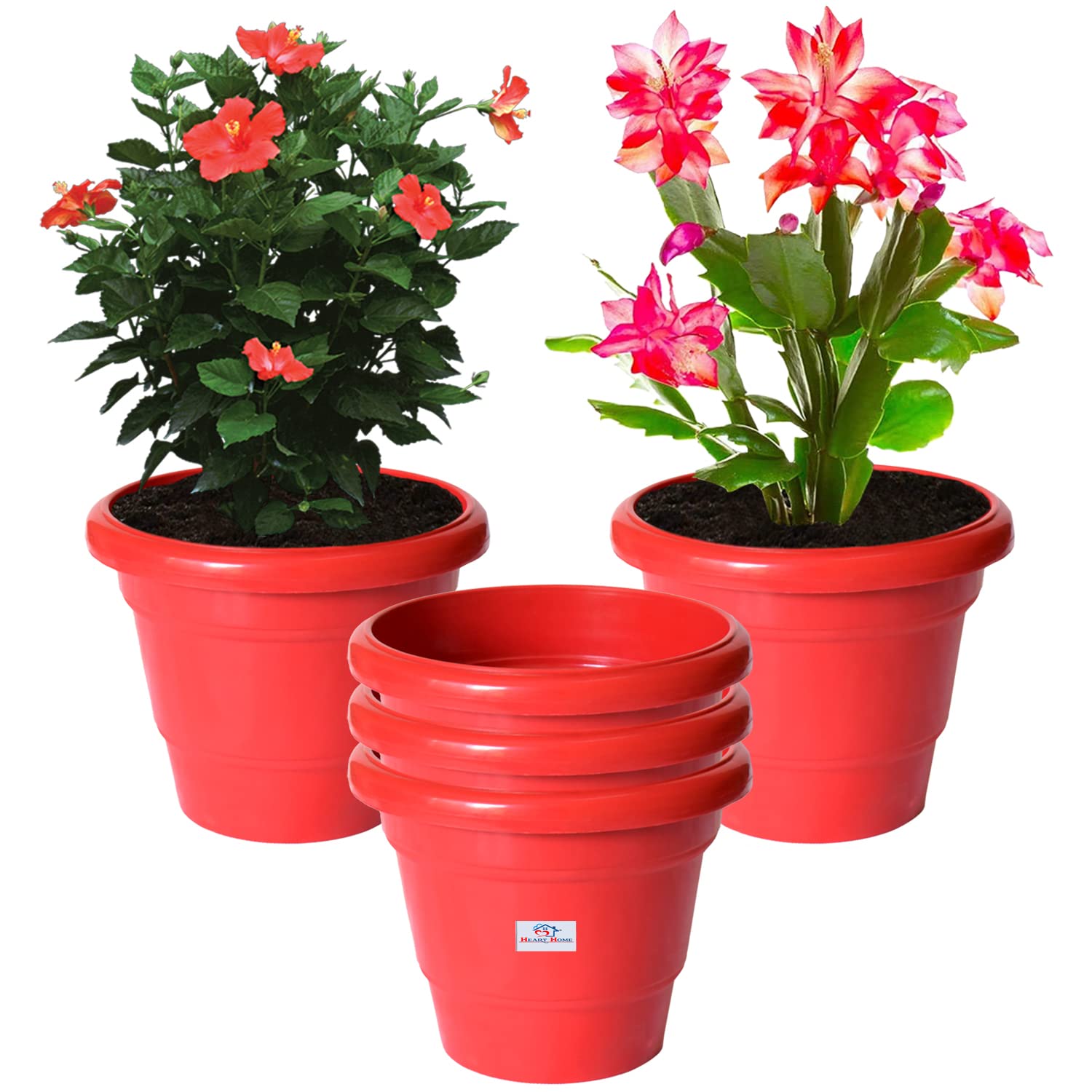 See full amazon price history chart for Heart Home Solid 2 Layered Plastic Flower Pot|Gamla for Home Decor,Nursery,Balcony,Garden,6"x5",Pack of 5 (Red) Heart Home Solid 2 Layered Plastic Flower Pot|Gamla for Home Decor,Nursery,Balcony,Garden,6"x5",Pack of 5 (Red) (B0B6C76LN8) Amazon Price History, Amazon Price Tracker