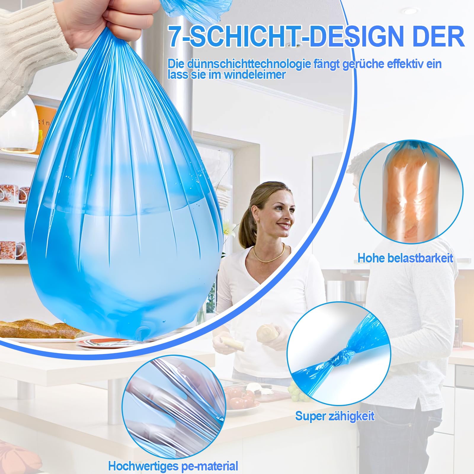 Ricarica Mangiapannolini - 12 Pellicole Ermetiche Anti Odore Per Secchi Pannolini