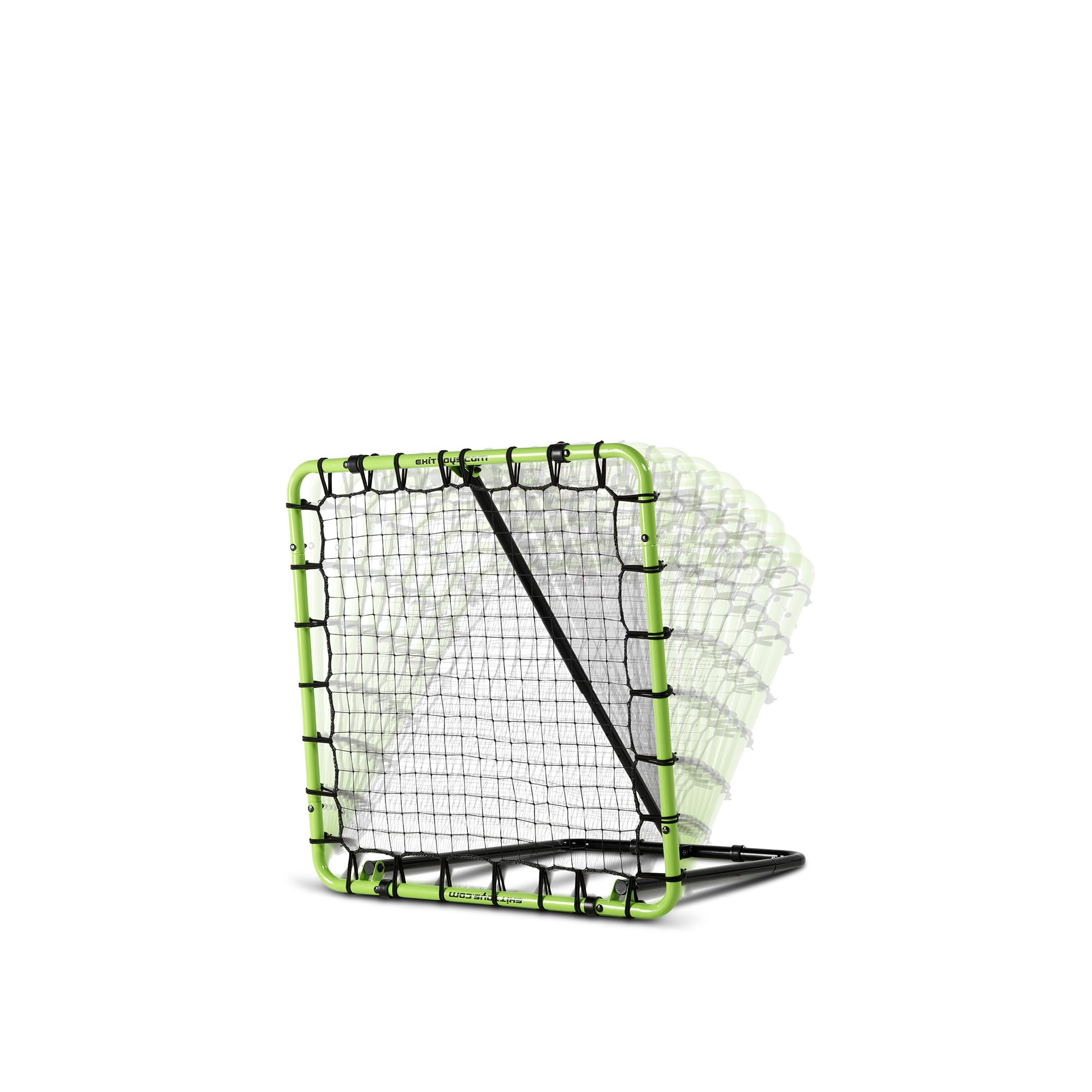 EXIT Toys Filet de Rebond 100 x 100 cm Réglable 7 Positions – Entraînement Football, Volleyball, Handball et Basketball – TÜV Testé – Tempo – Vert/Noir