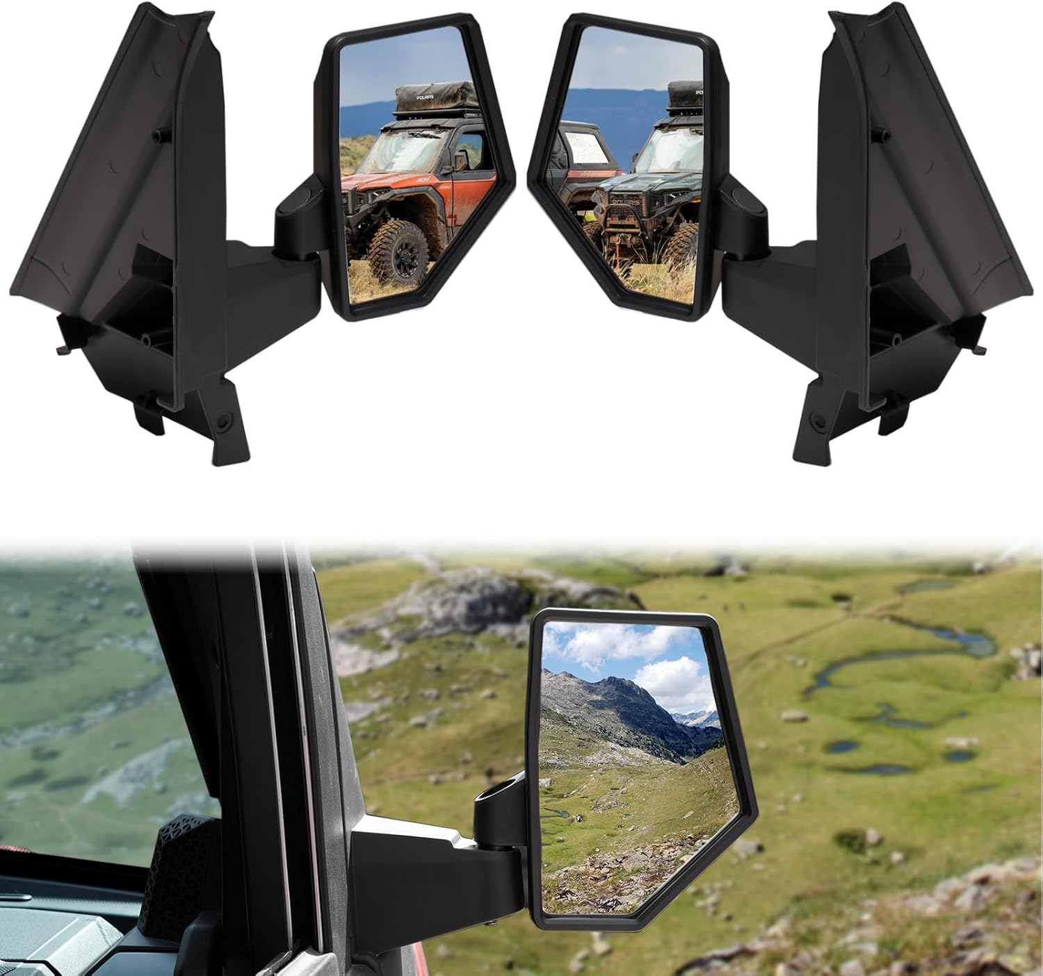 A & UTV PRO Adjustable Folding Side Mirror for 2024-2026 Polaris XPEDITION XP/ADV/ADV 5 Accessories, UTV Expedition Accessories, Replace #2884491