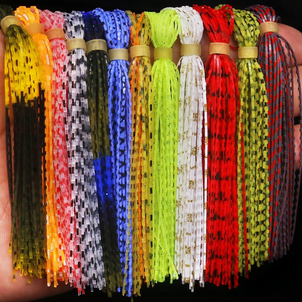 Rubber-Legs-Fly-Tying-Materials-12-Colors-Silicone-Legs-for-Fly-Tying-Flies & Jigs Trout Bass Panfish Lure Making Supplies Kit